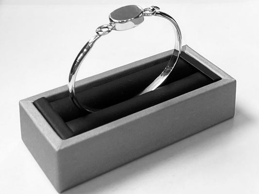 Brazalete en Plata Ley 925, vista frontal