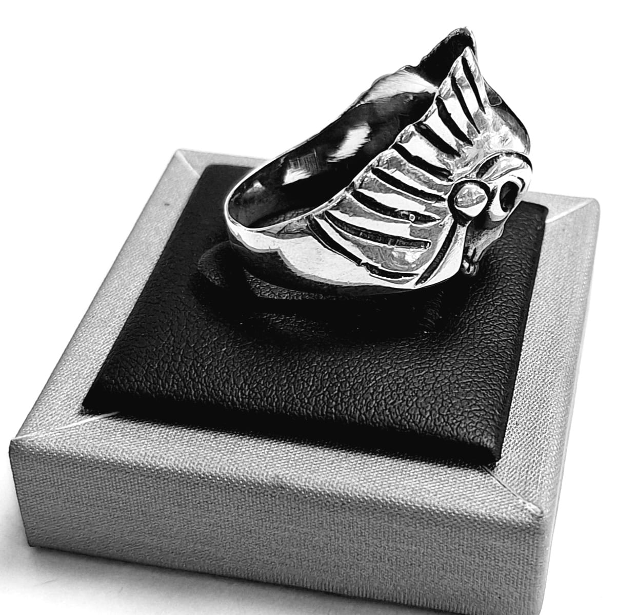 Anillo Calavera en Plata en 925, sello de autenticidad Plata Ley .925