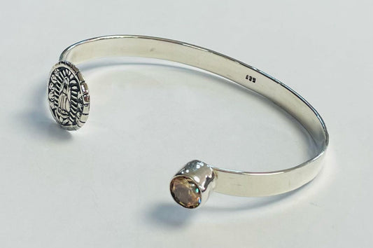 Brazalete en Plata Ley 925, vista frontal