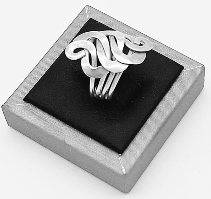 Anillo Plata Ley 925 ., vista frontal