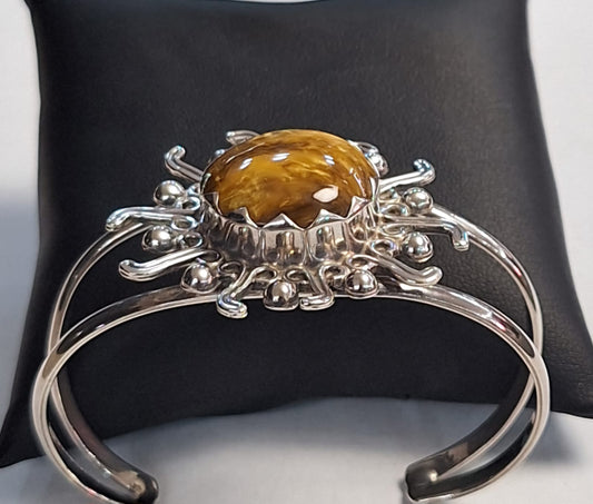 Brazalete en Plata Ley 925, vista frontal