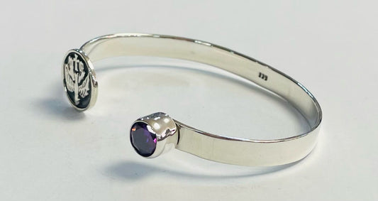 Brazalete en Plata Ley 925, vista frontal