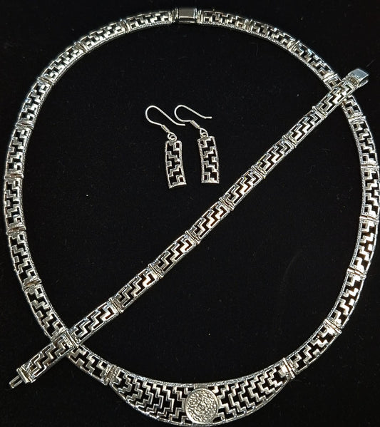 Set de Collar en Plata Ley 950, vista frontal