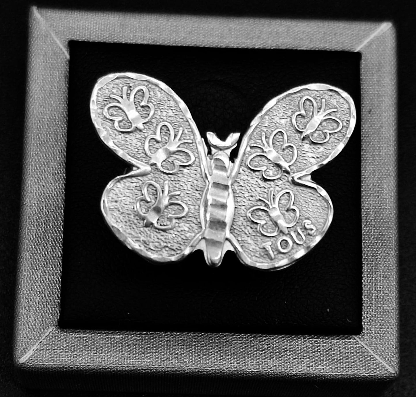 Anillo Plata Ley 925 , Mariposa, vista frontal