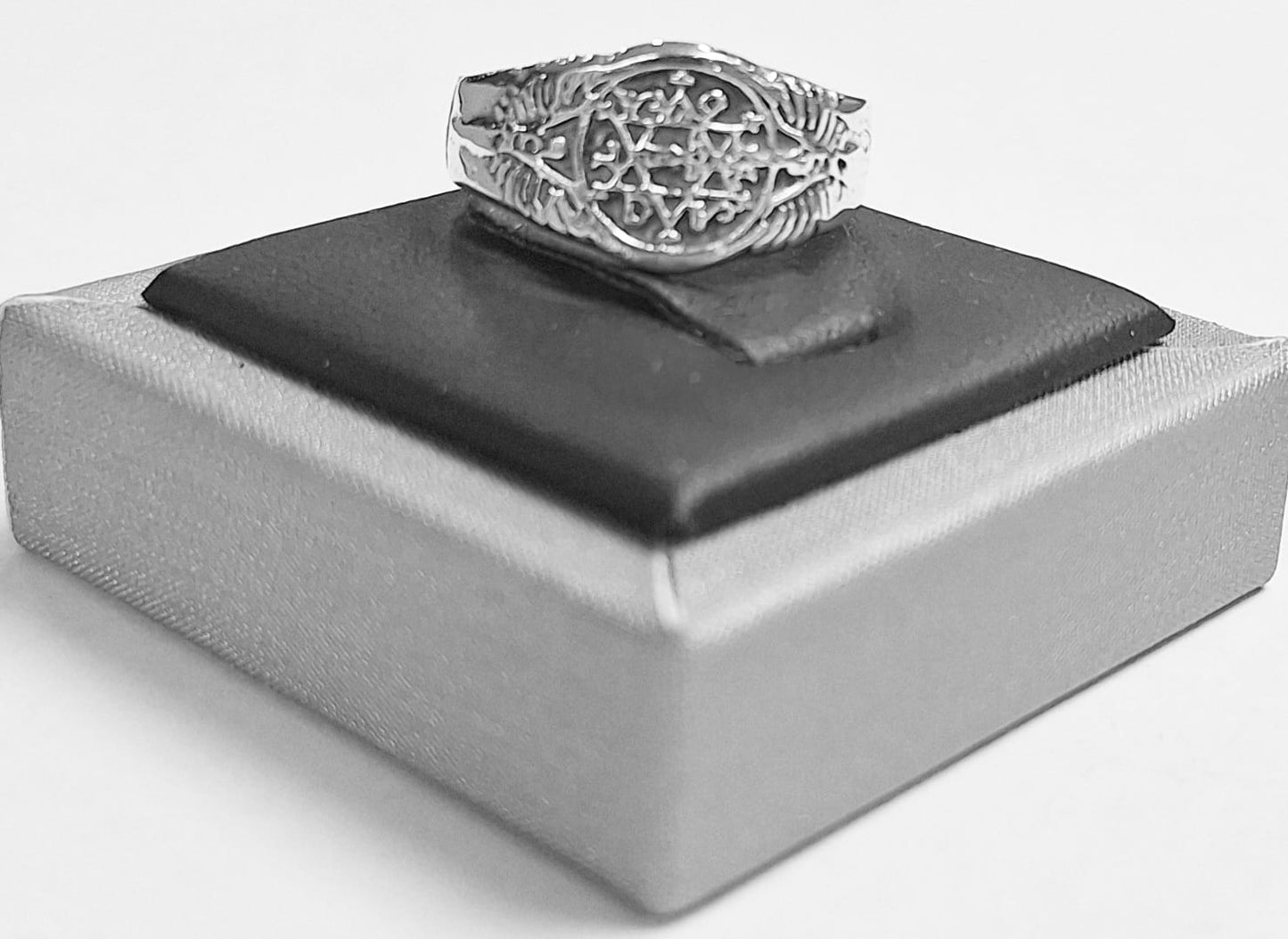 Anillo de Rey Salomon en Plata, sello de autenticidad Plata Ley .925