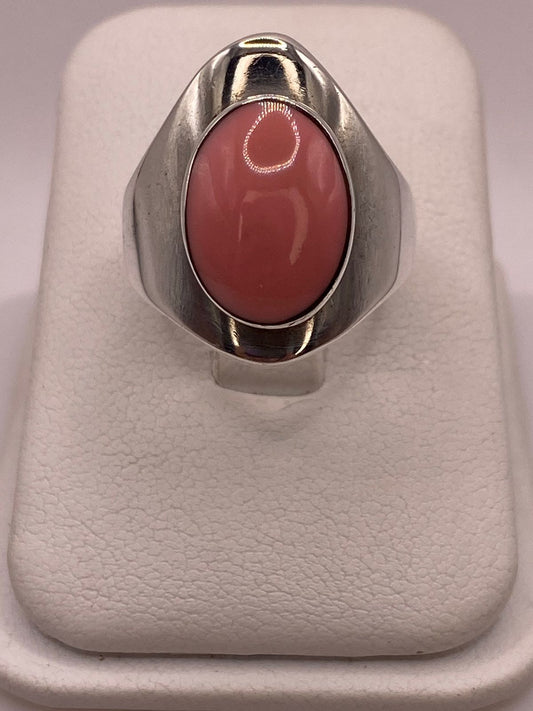 Anillo de Plata Ley 925 con Cornalina, vista frontal