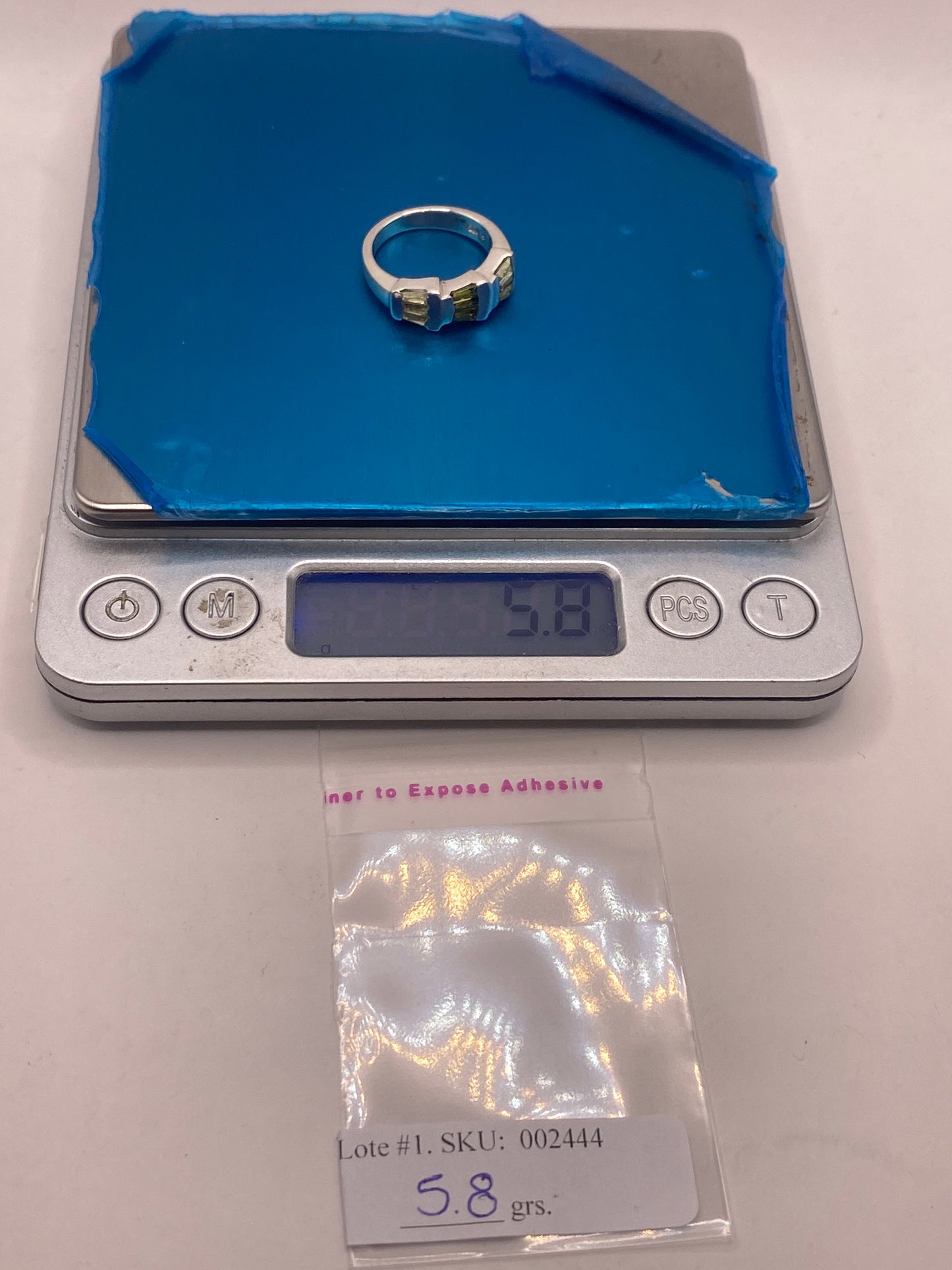 Anillo de Plata Circonia Asimétrico — Diseño Moderno Unisex — foto 6