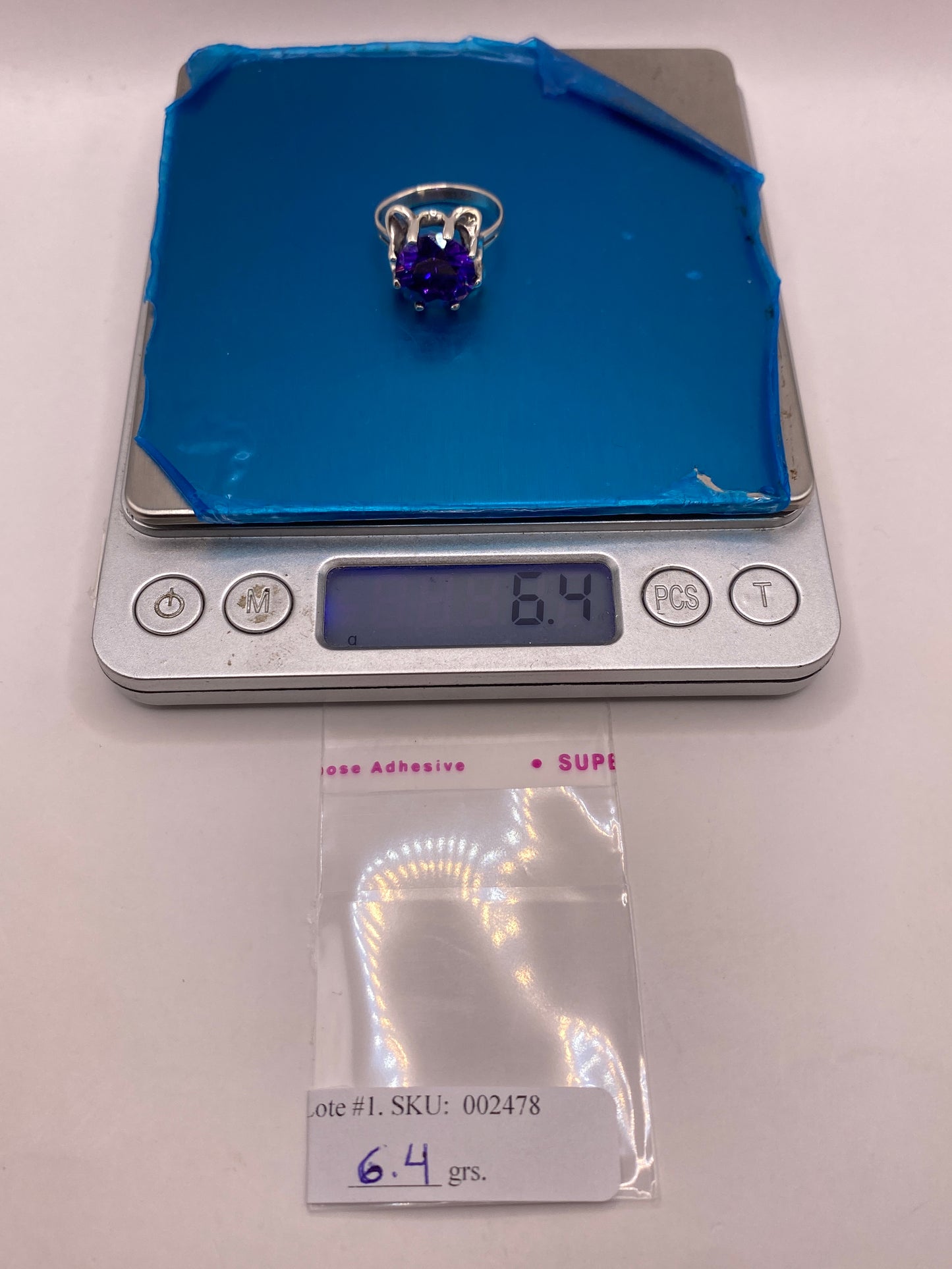 Anillo de Plata Circonia Morada — Coctel Elegante — foto 6