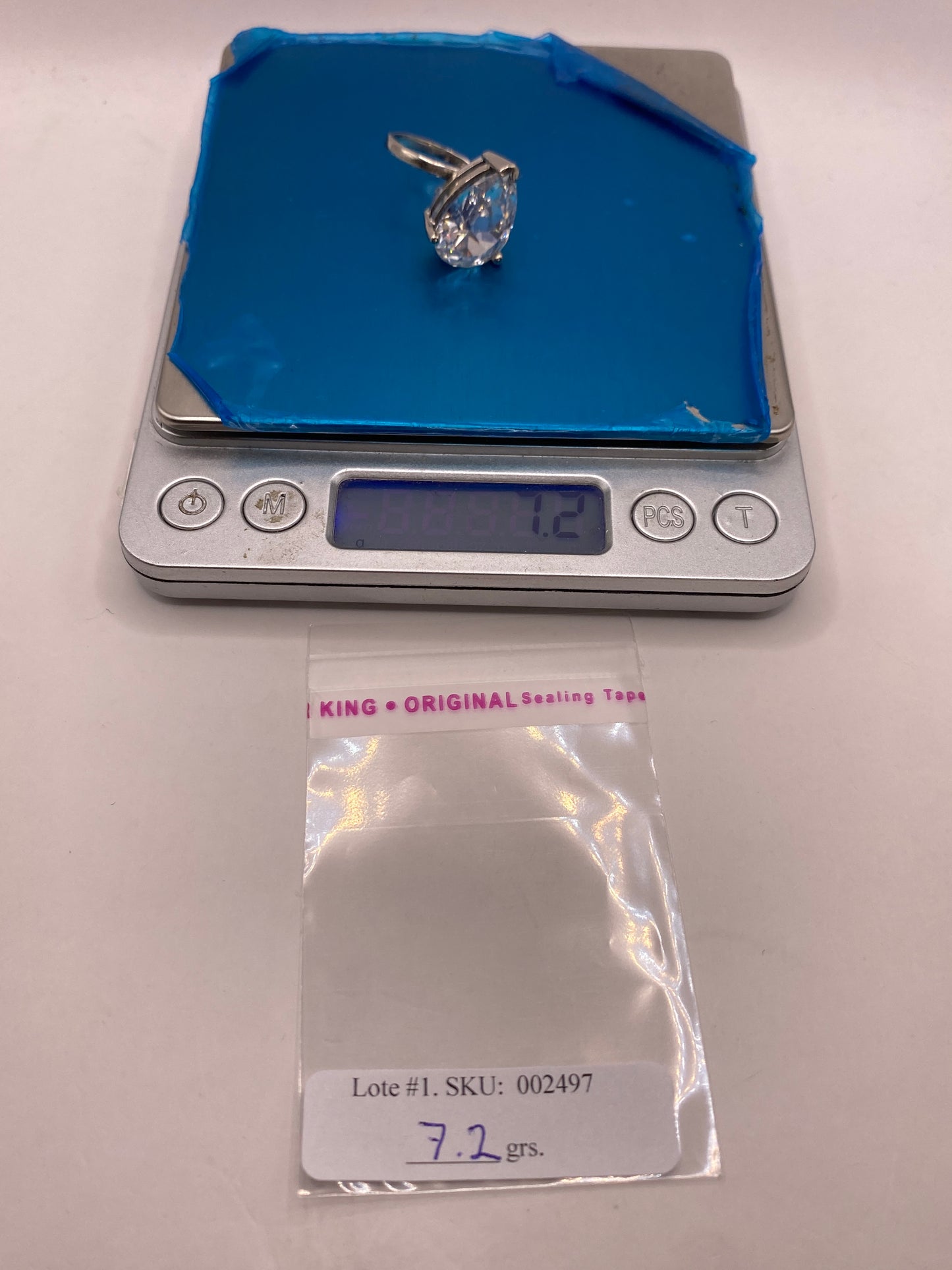 Anillo de Plata Circonia Blanca Ajustable — Solitario Brillante — foto 6