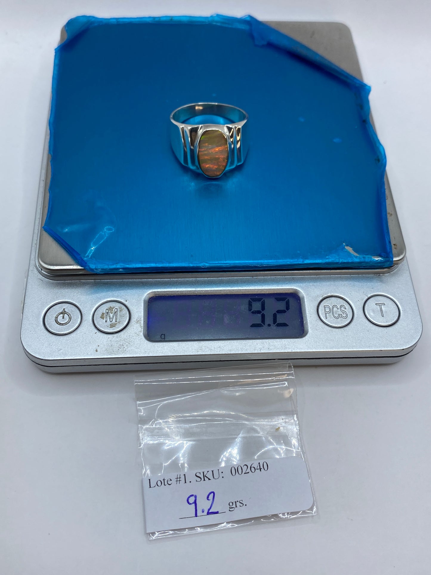 Anillo de Plata Ópalo de Fuego — Presencia Masculina Taxco — foto 6