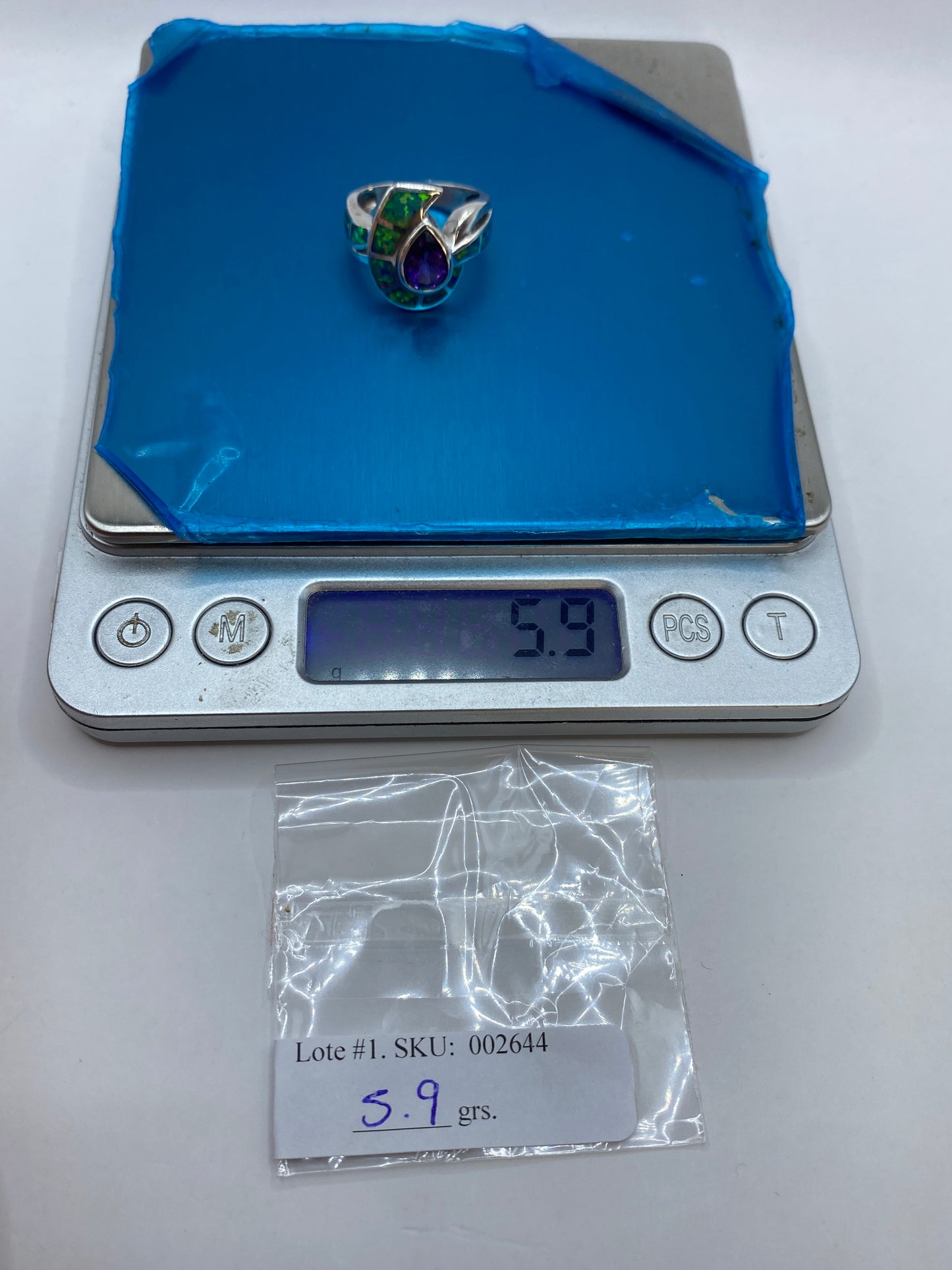 Anillo de Plata Herradura Ópalo de Fuego — Coctel Artesanal — foto 6