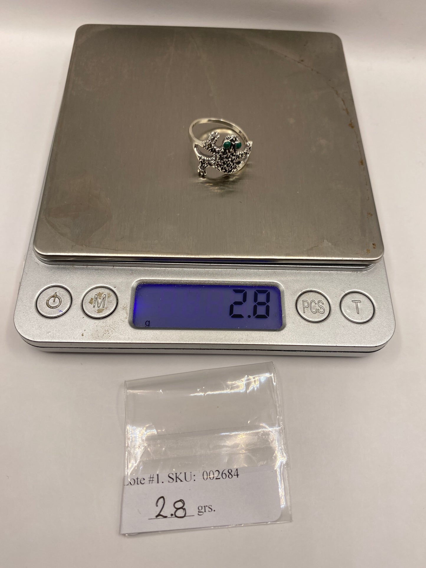 Anillo de Plata con Malaquita — Rostro Artesanal Prehispánico — foto 6