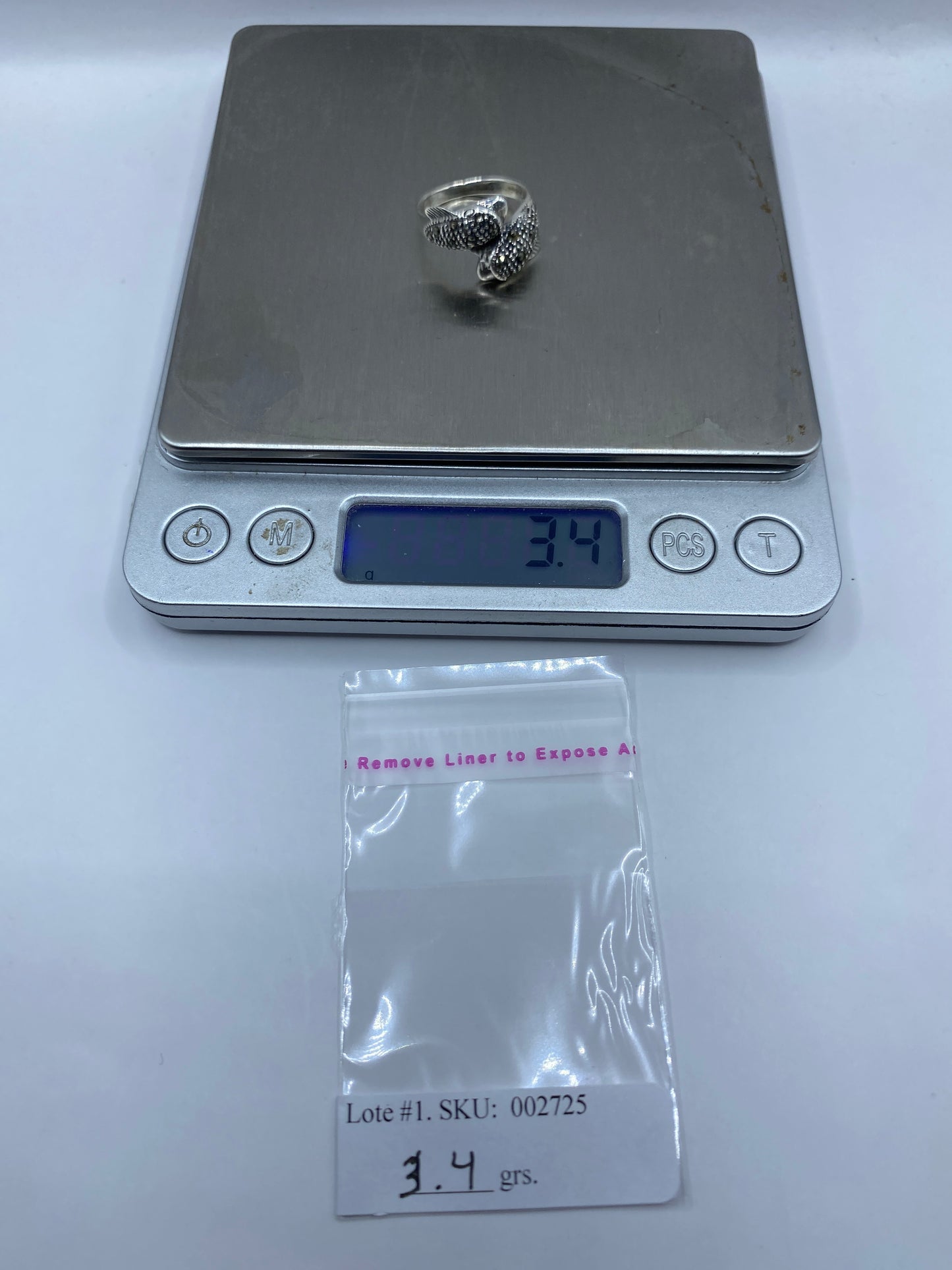 Anillo de Plata Doble Pez Texturat — Diseño Étnico — foto 5