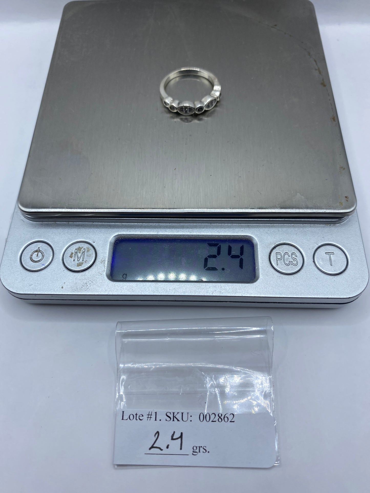 Anillo de Plata Circonia Blanca — Línea Minimalista — foto 6