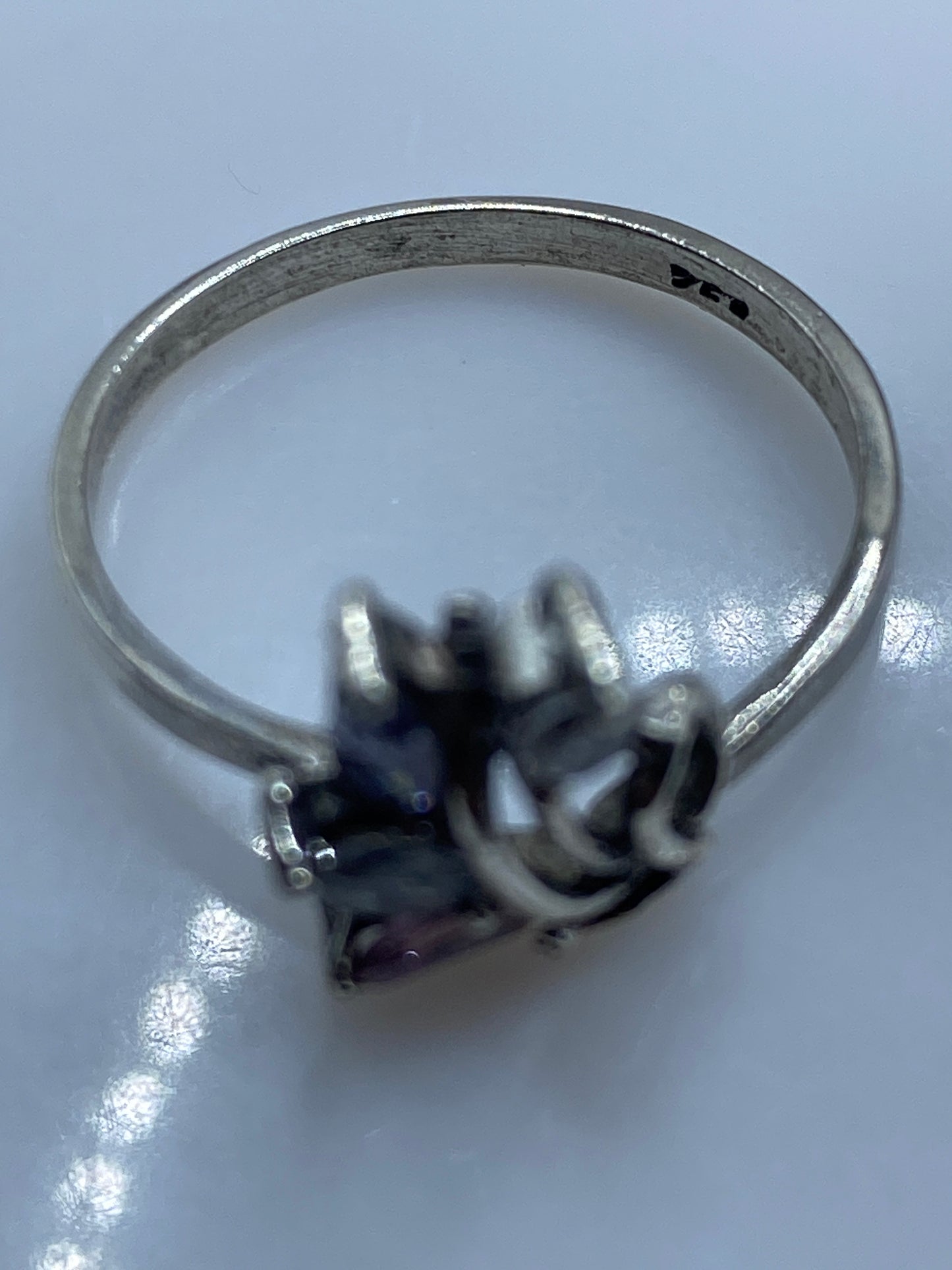 Anillo de Plata Circonias Multicolor — Delicado Solitarios — foto 6