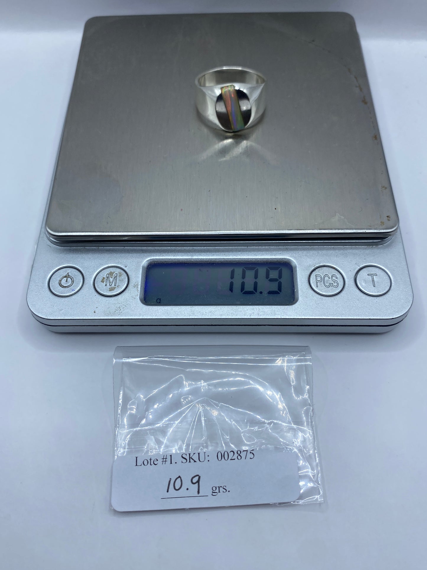 Anillo de Plata .925 Ópalo de Fuego Masivo — Para Él — foto 6