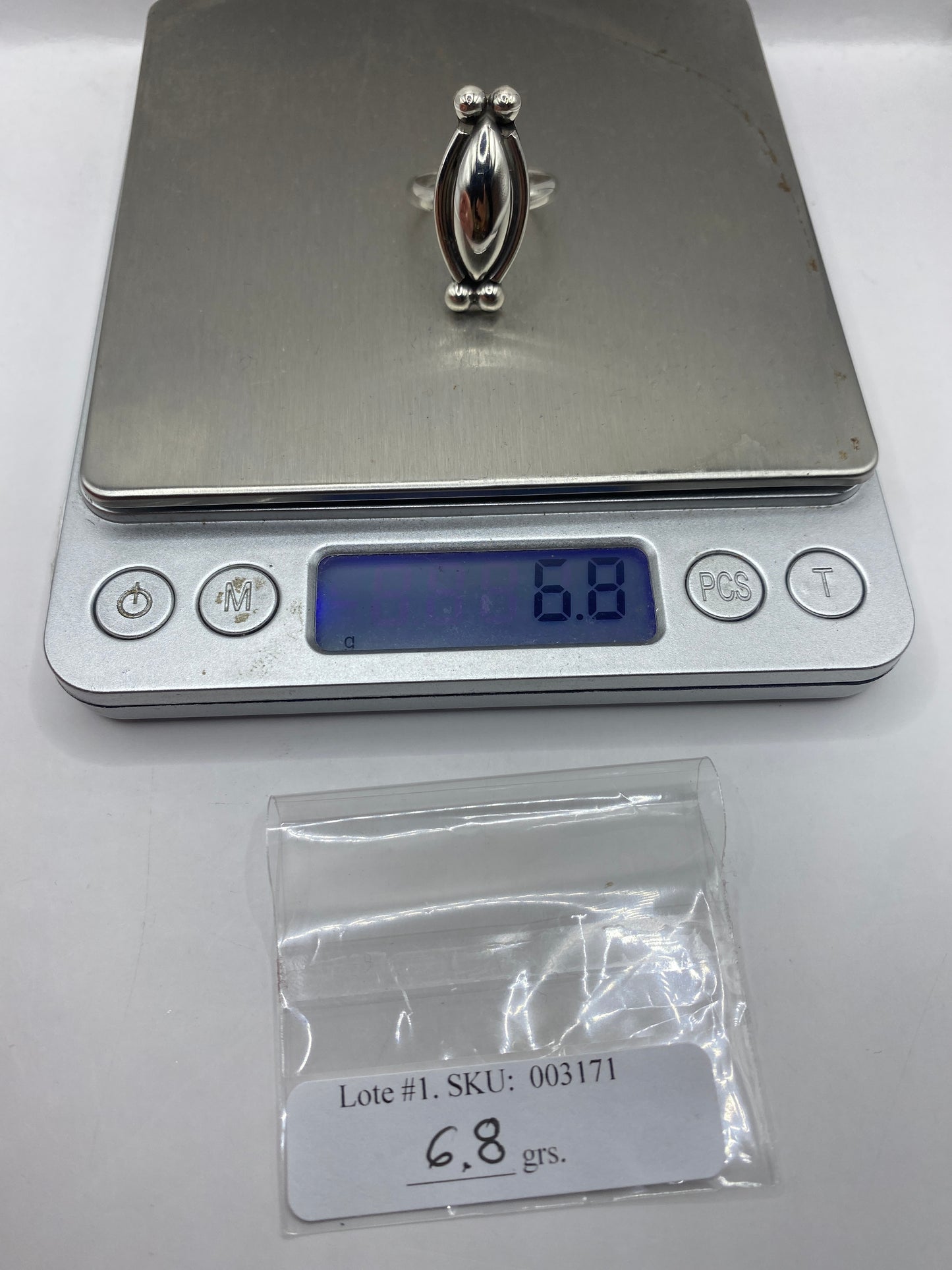 Anillo de Plata Pura Escultórico Esferas — Solitario Taxco — foto 6