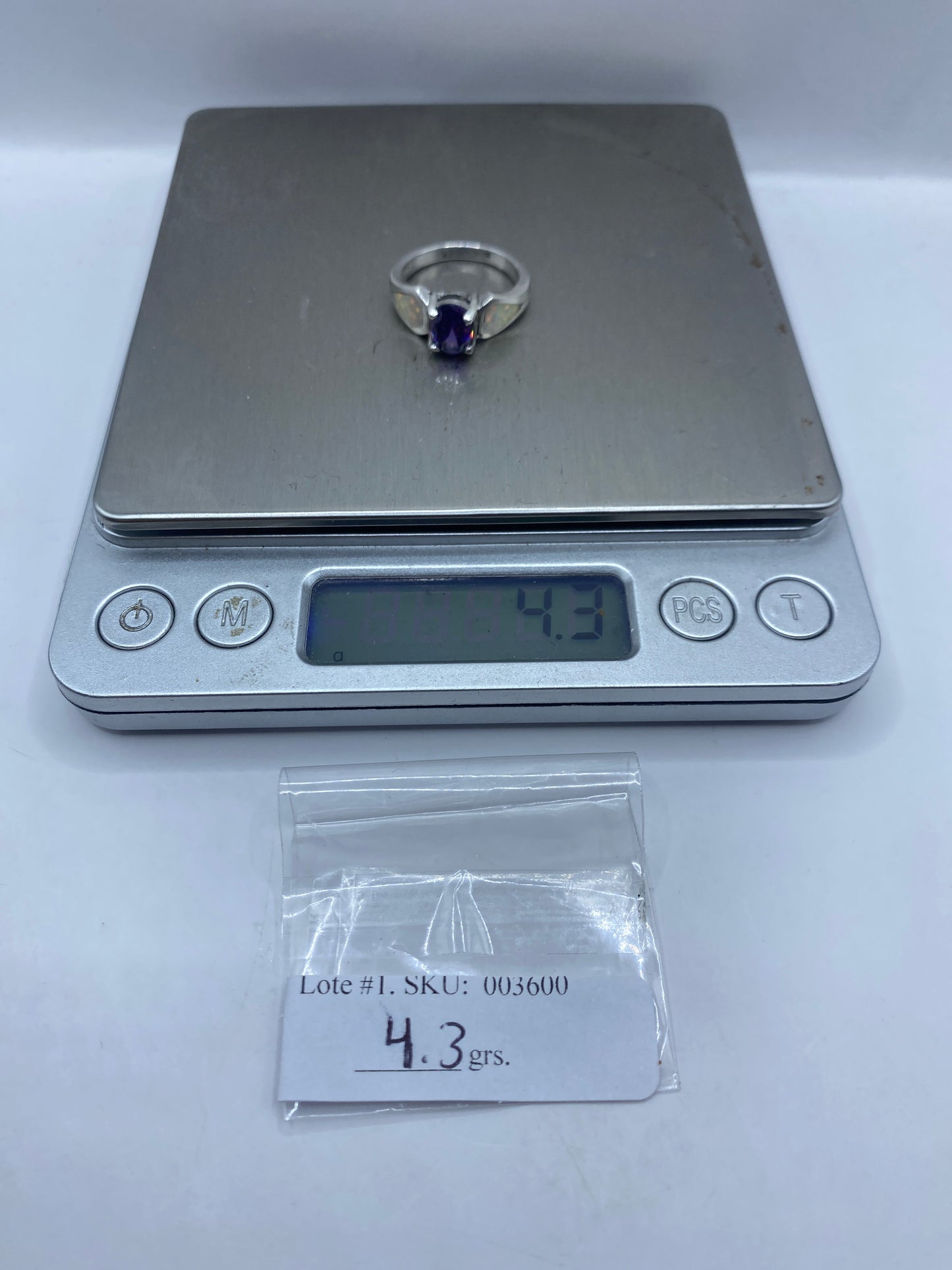 Anillo de Plata Ópalo de Fuego Solitario — Diseño Artesanal Taxco — foto 6