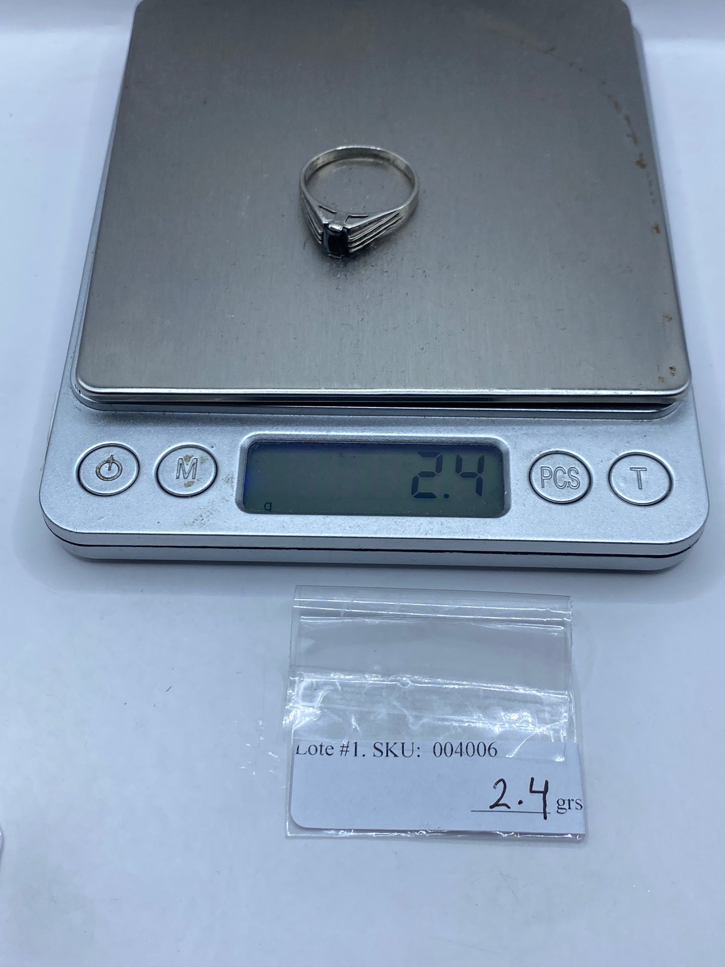 Anillo de Plata Solitario Circonia Negra — Minimalista Taxco — foto 5