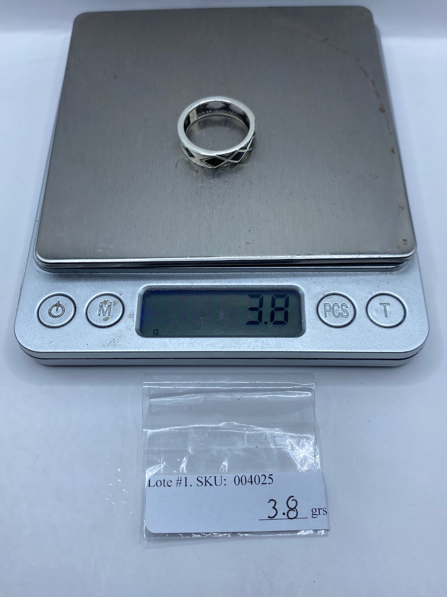Anillo de Plata Ópalo de Fuego Multicolor — Diseño Geométrico — foto 6