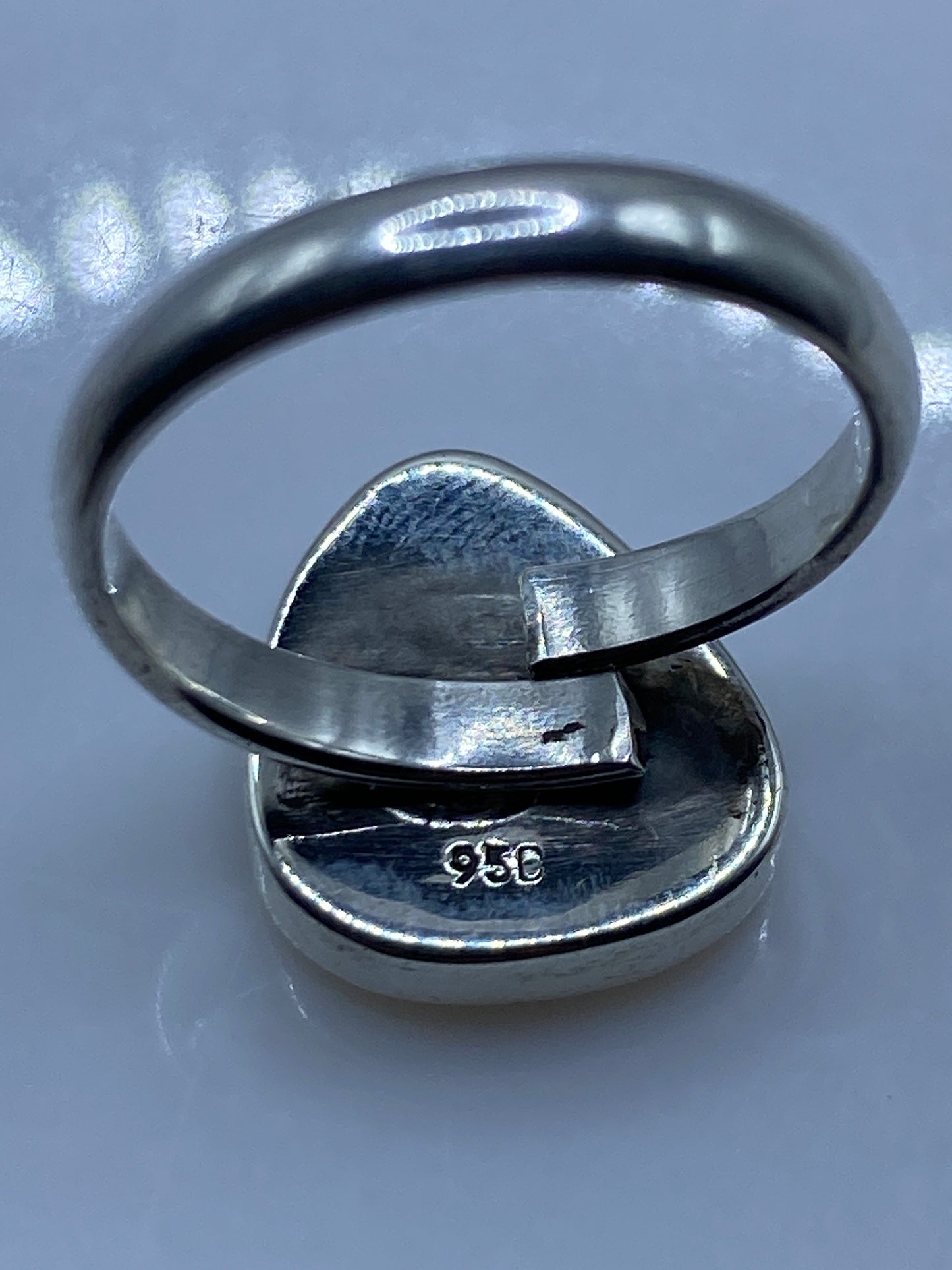 Anillo de Plata Ópalo de Fuego Ajustable — Solitario Taxco — foto 6