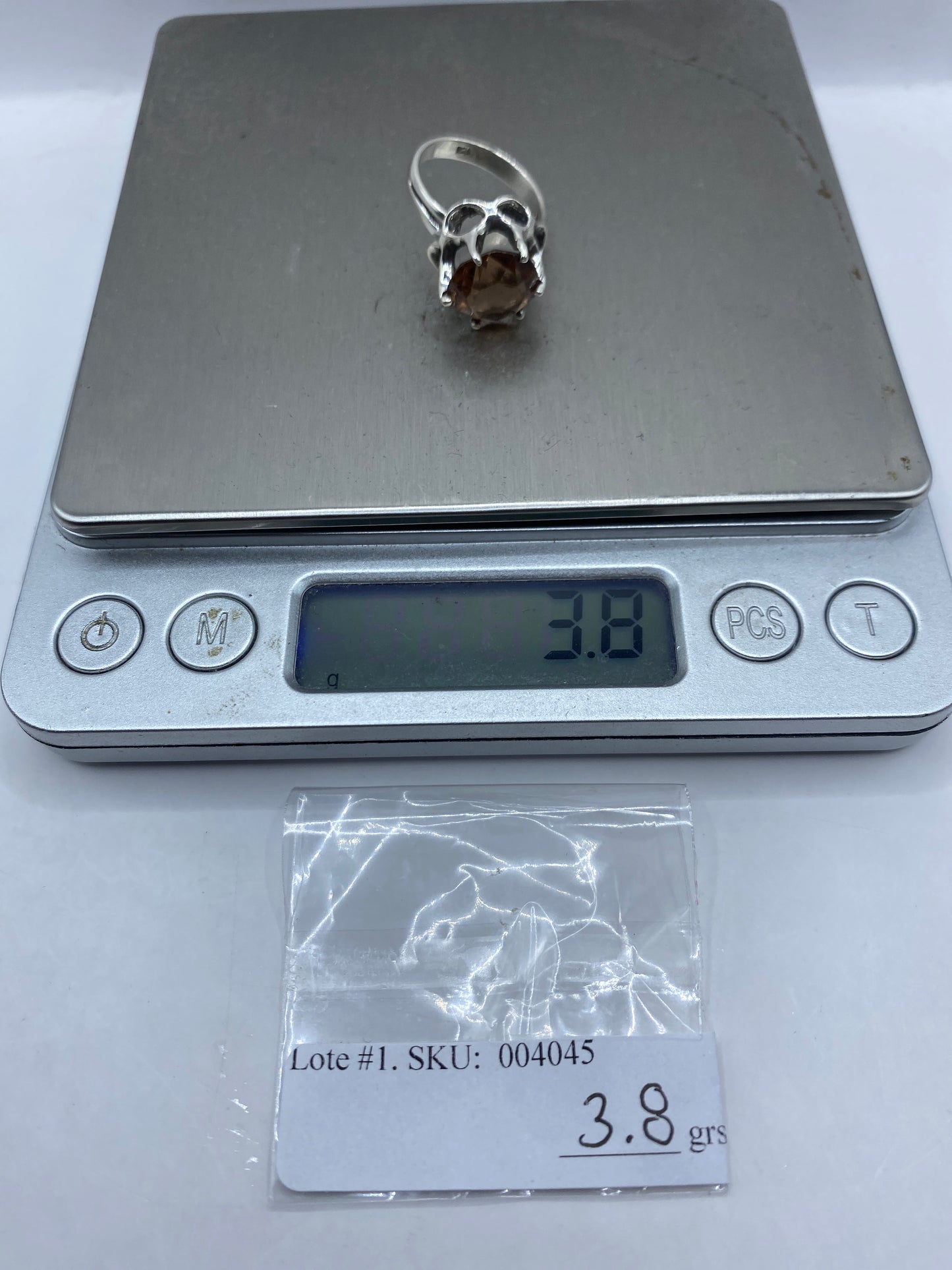 Anillo de Plata Solitario Circonia Café — Elegancia Cálida — foto 6