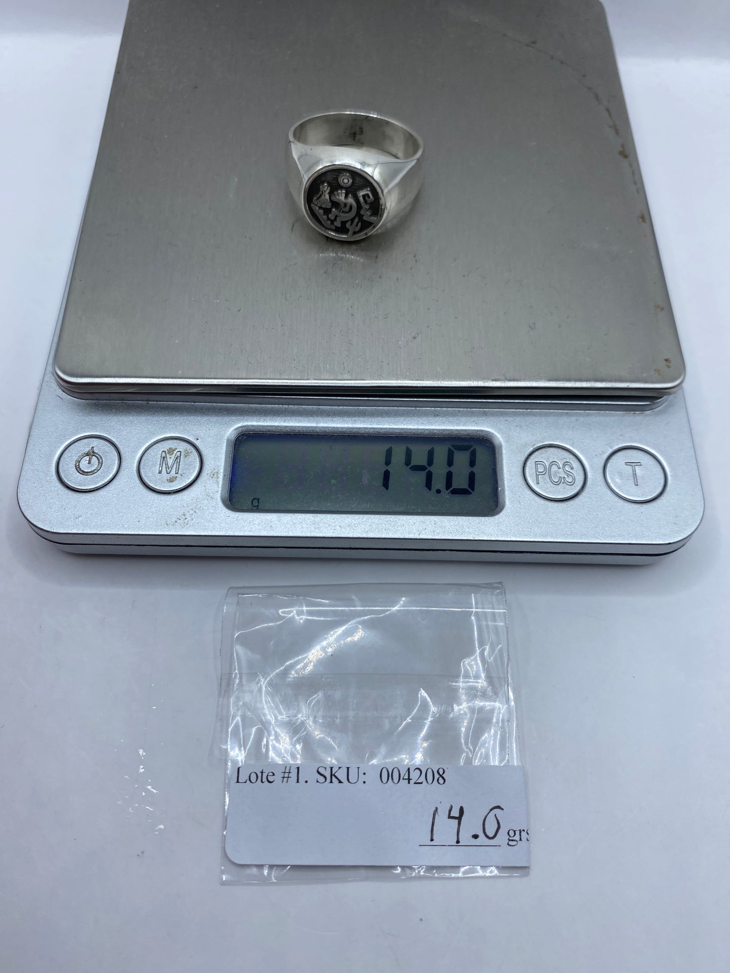 Anillo de Plata Sello Prehispánico — Taxco .925 — foto 6