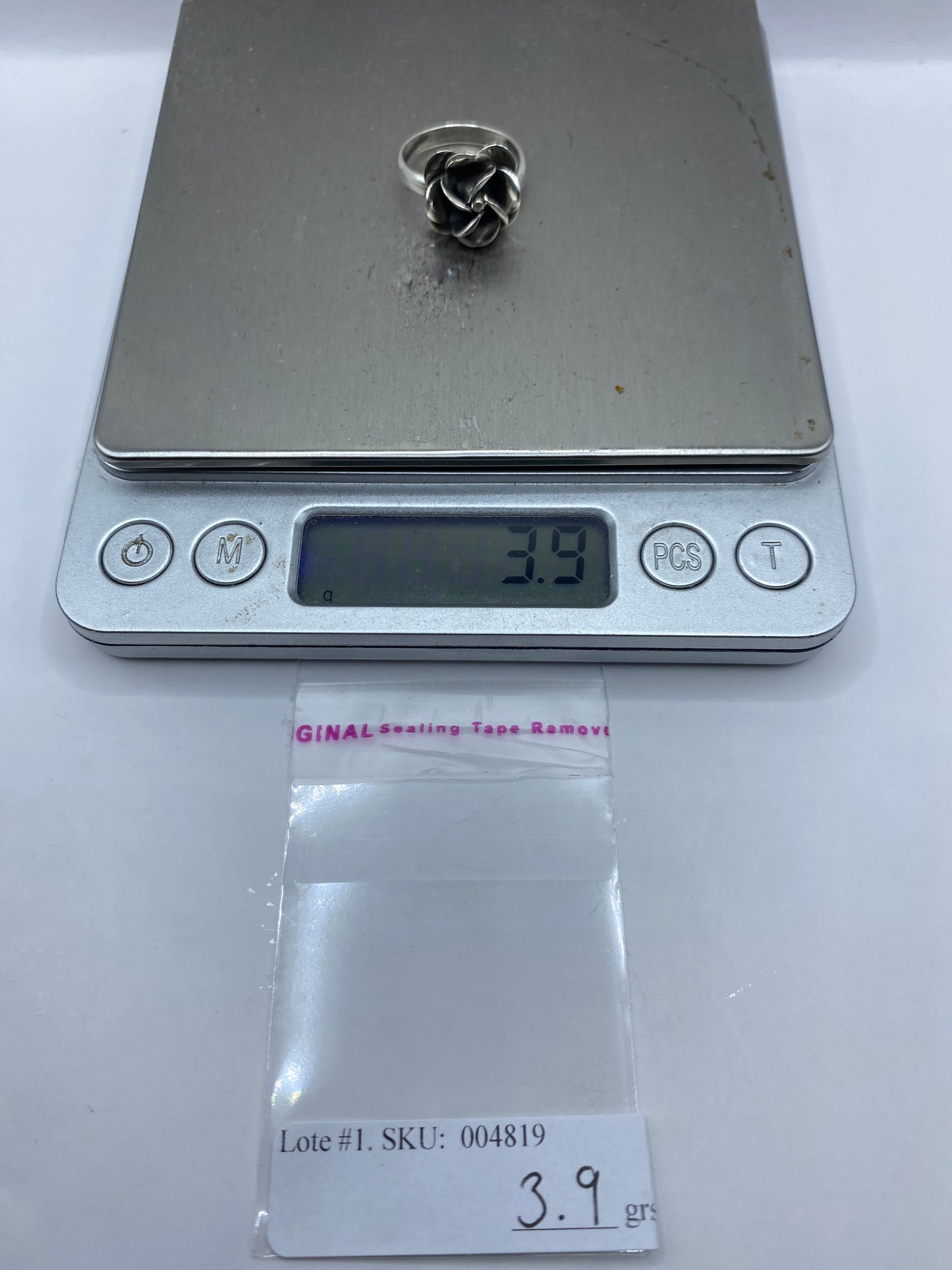 Anillo de Plata Rosa Tridimensional — Taxco .925 — foto 6