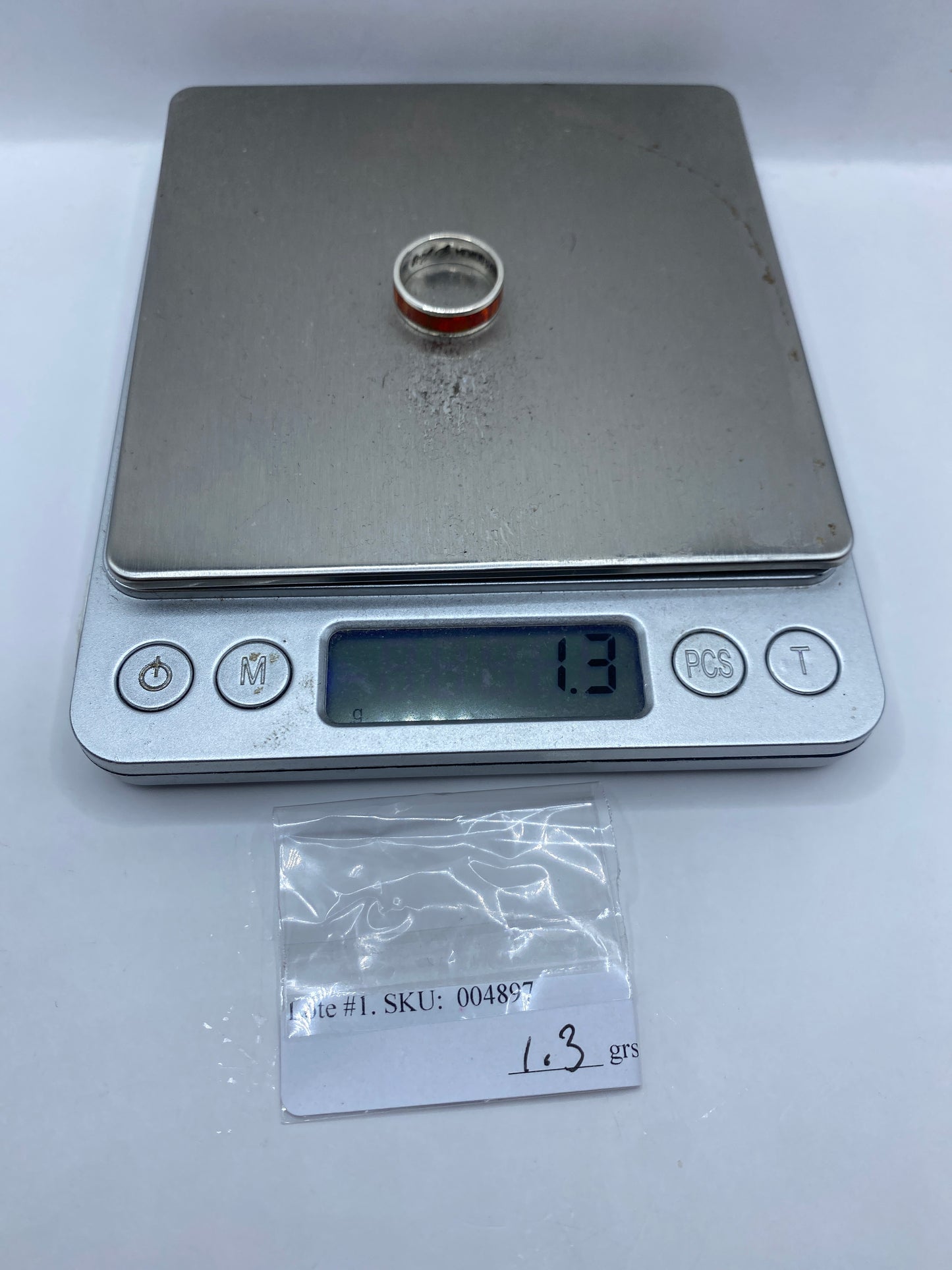 Anillo Plata .950 con Ópalo de Fuego — Hecho a Medida Taxco — foto 6