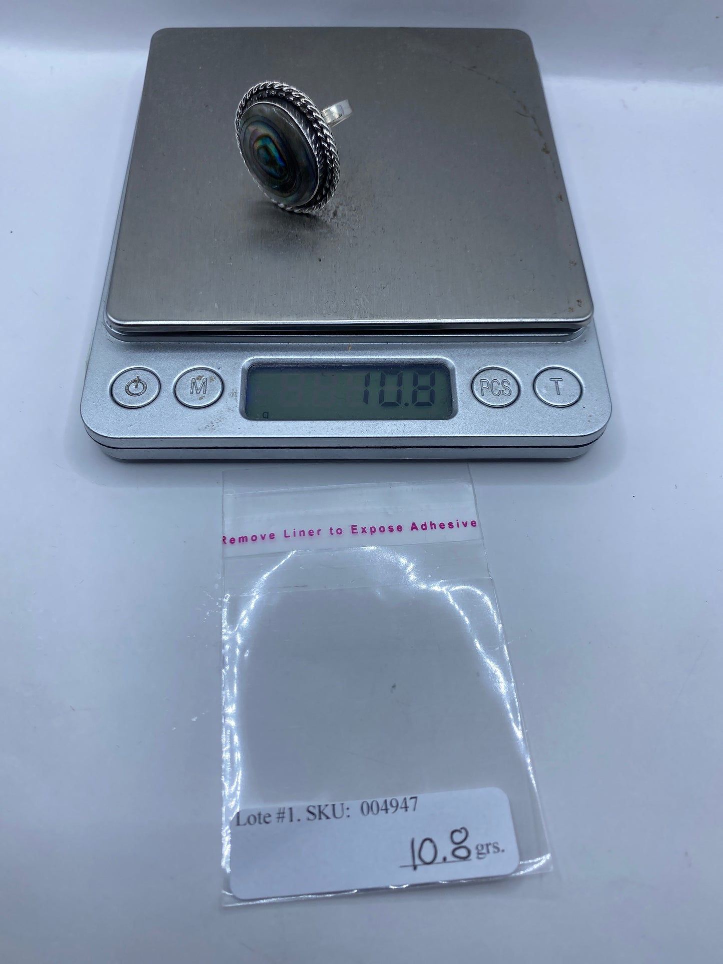 Anillo Ajustable de Plata con Piedra Natural — Taxco .925 — foto 6