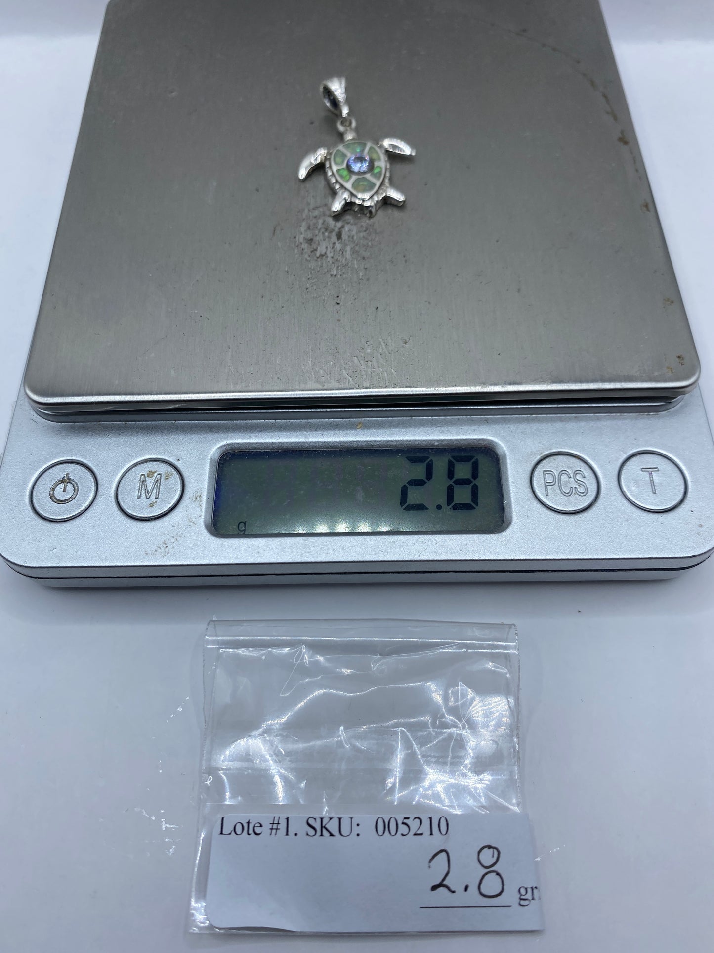 Dije Tortuga Ópalo de Fuego — Plata .925 Taxco — foto 5