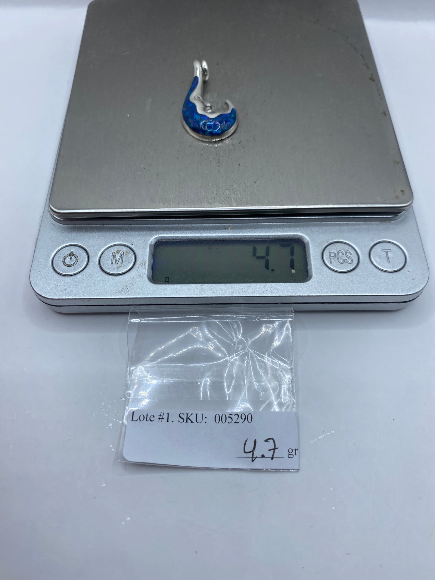 Dije de Plata con Ópalo de Fuego Azul — Taxco .950 — foto 5