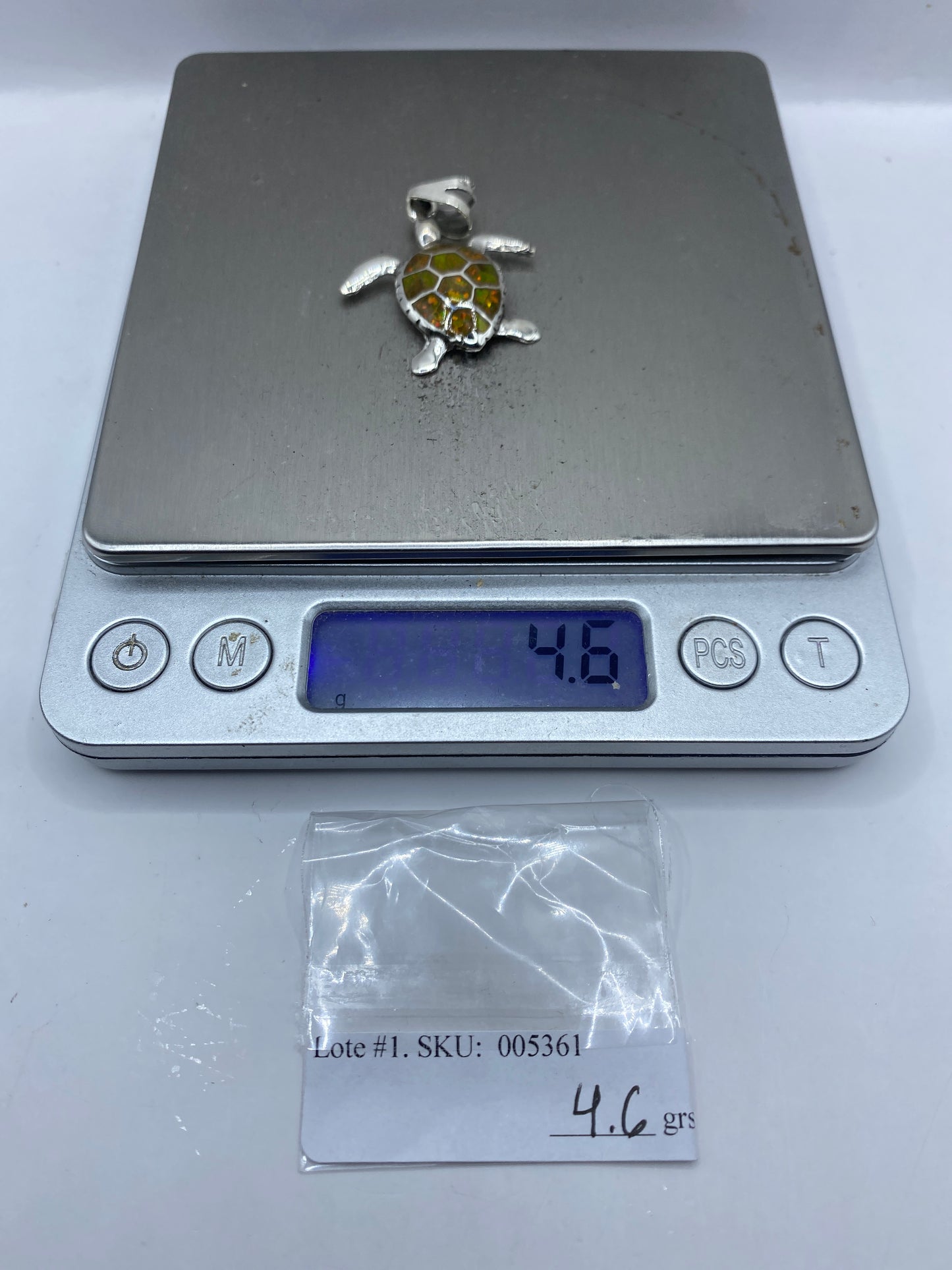 Dije Tortuga Plata .950 con Ópalo de Fuego — Taxco — foto 6