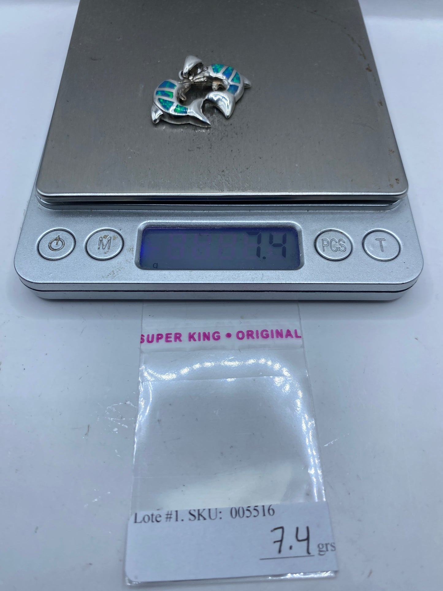 Dije de Plata Ópalo de Fuego Azul — Taxco .925 — foto 6