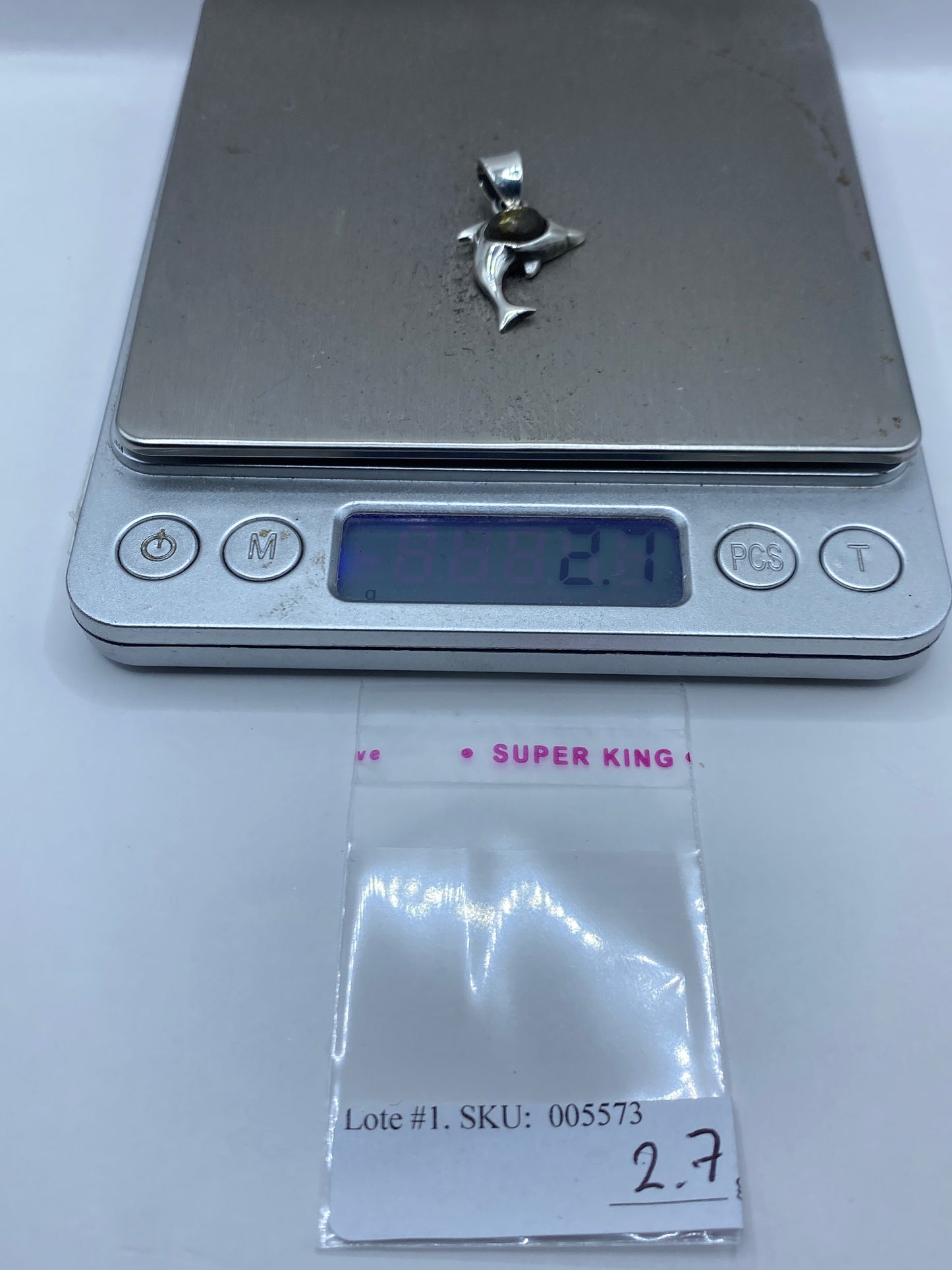 Dije Delfín Plata con Ámbar — Taxco .925 — foto 6