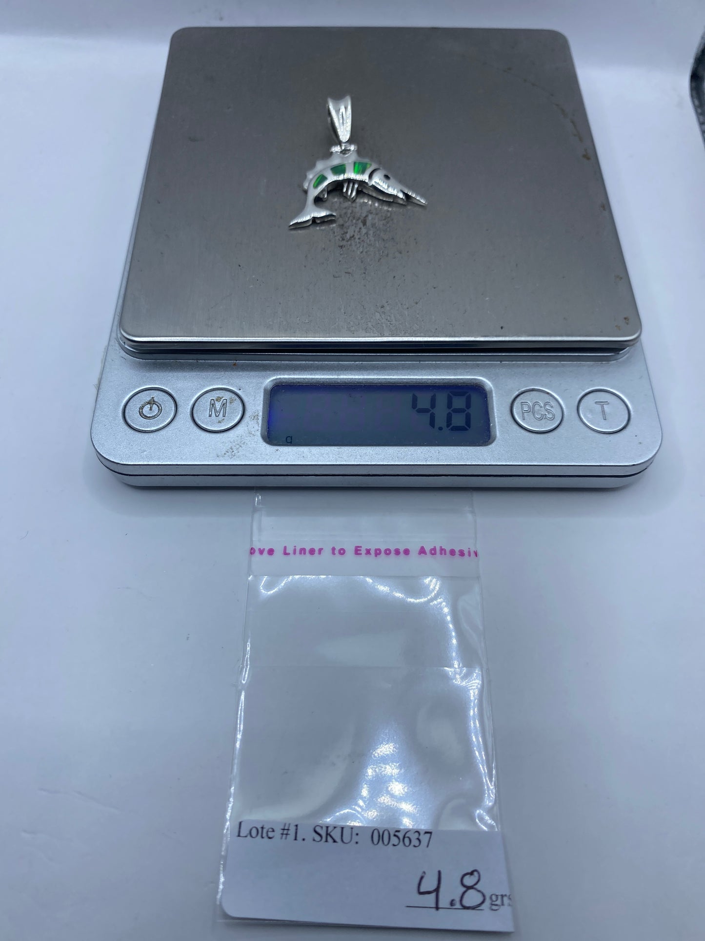 Dije Delfín Plata .950 con Ópalo de Fuego — Taxco — foto 6
