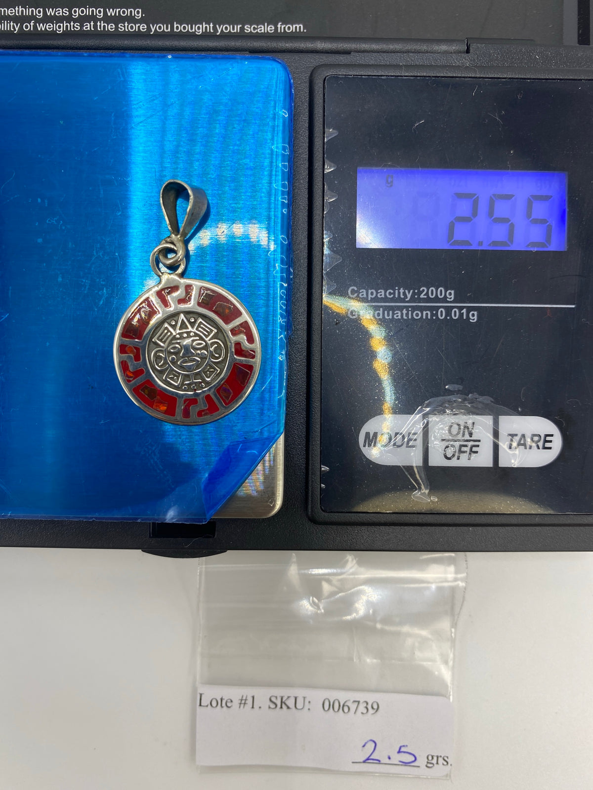 Dije Plata Prehispánico con Ópalo de Fuego — Taxco 925 — foto 6