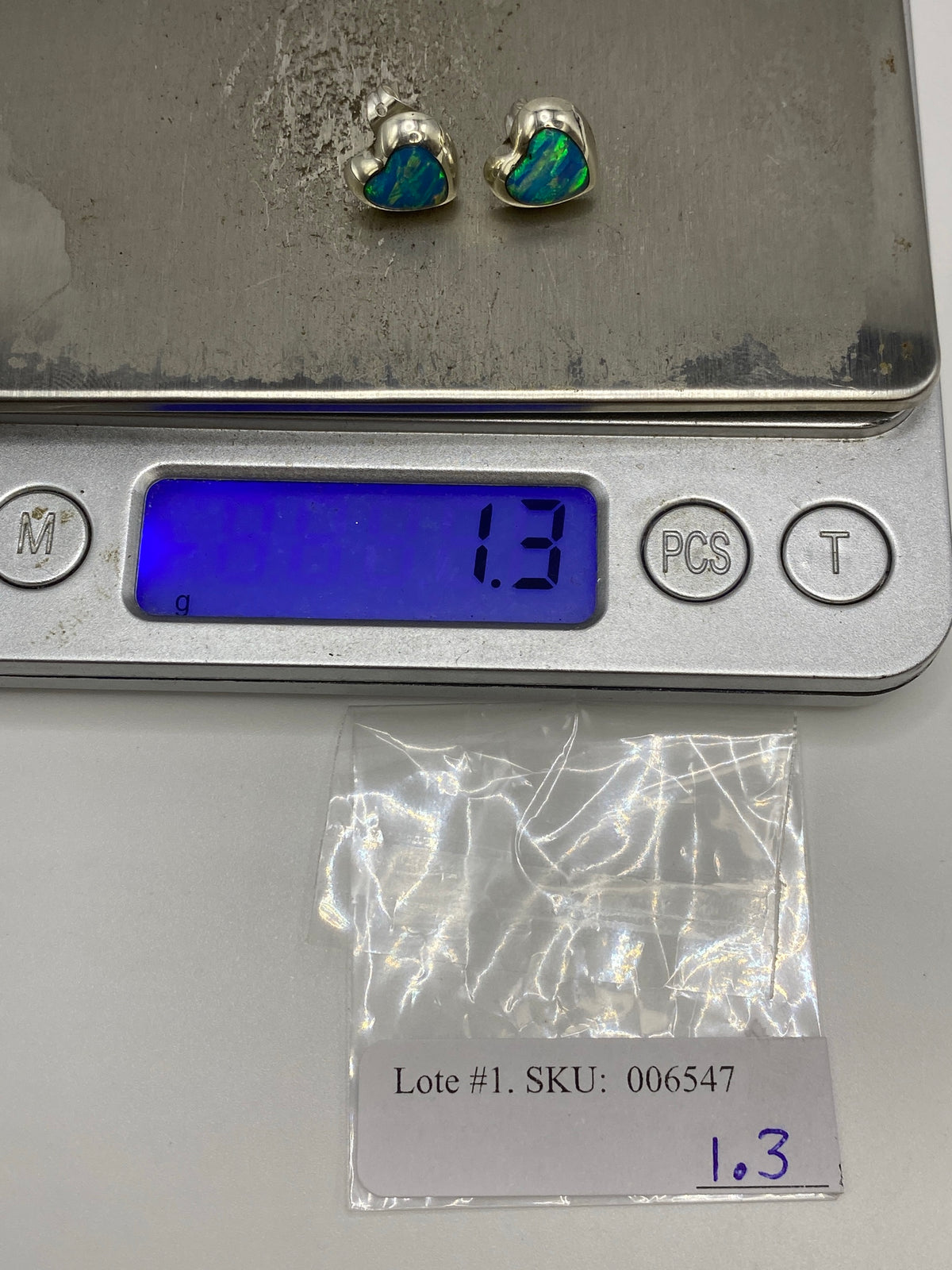Aretes de Plata Ópalo de Fuego Azul — Taxco 925 — foto 6