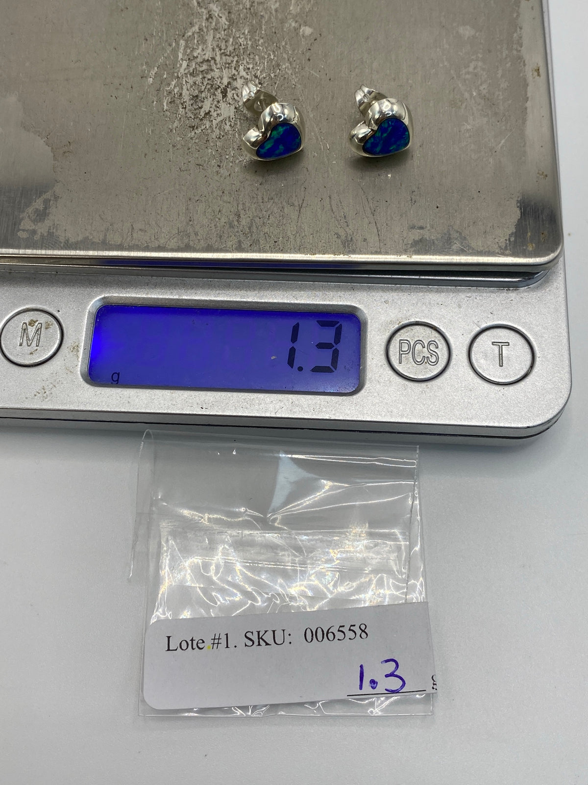 Aretes de Plata Ópalo de Fuego Azul — Taxco 925 — foto 6
