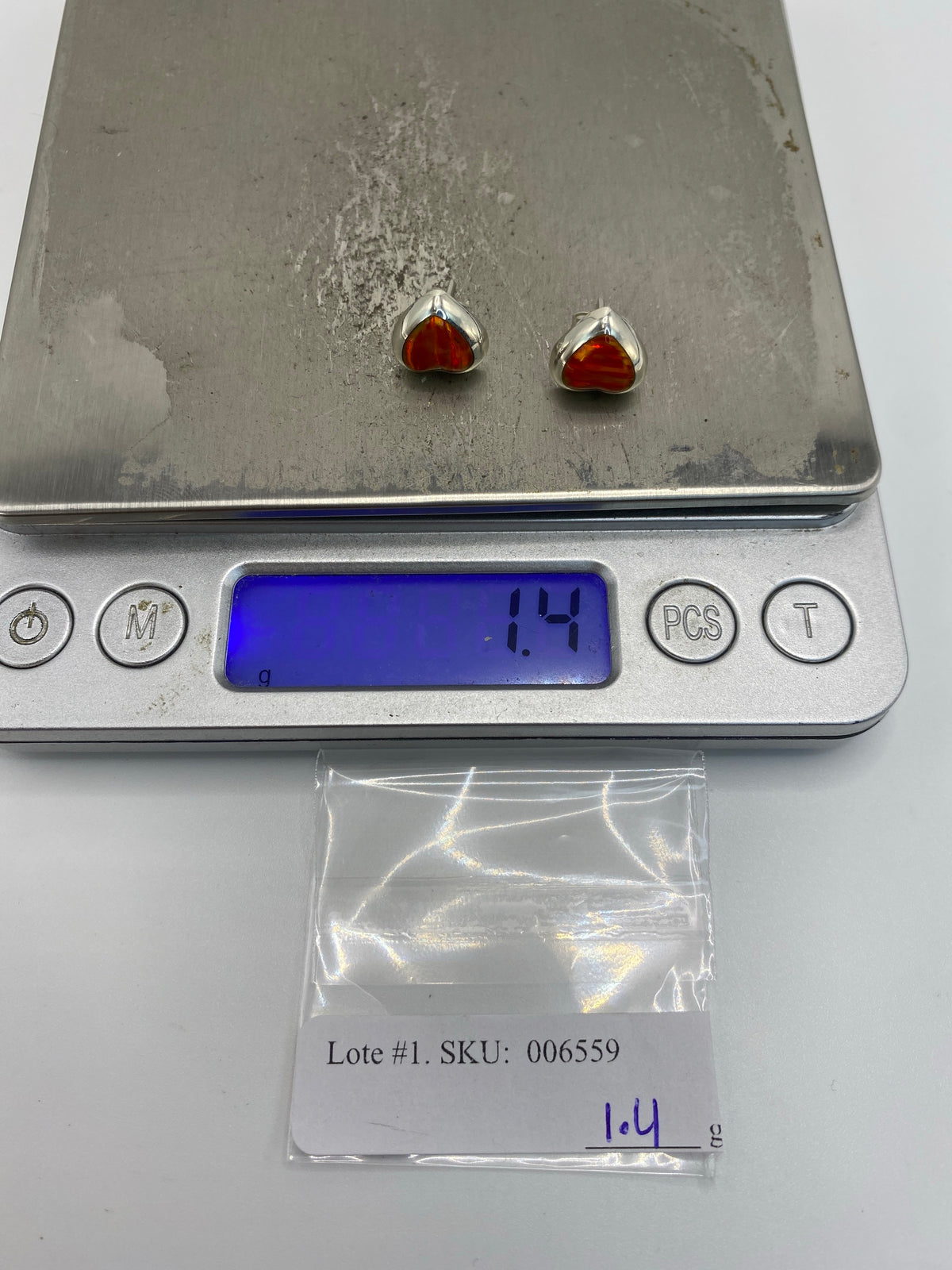 Aretes Plata Ópalo de Fuego Naranja — Taxco 925 — foto 6
