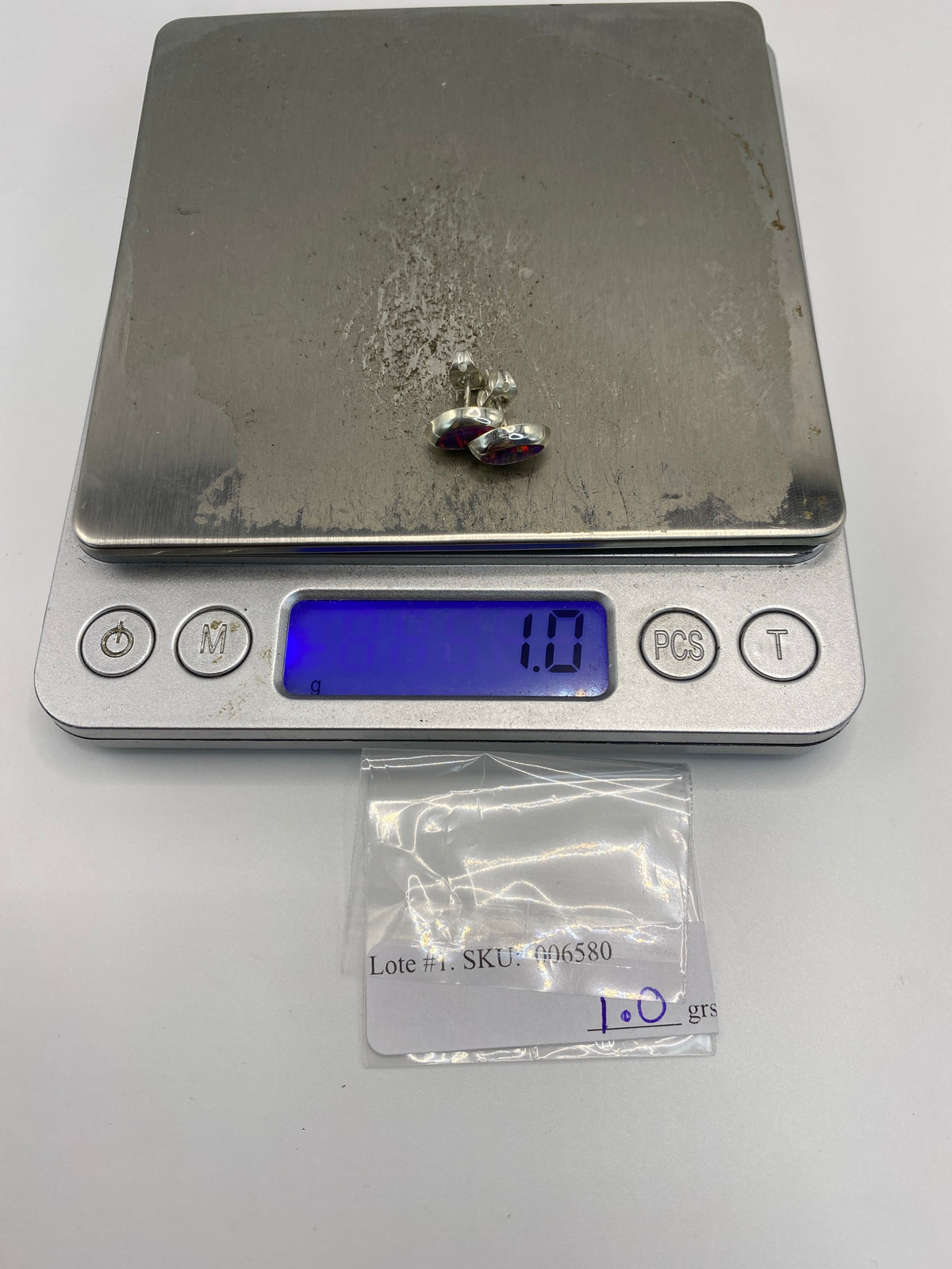 Aretes de Plata con Ópalo de Fuego — Taxco 925 — foto 6