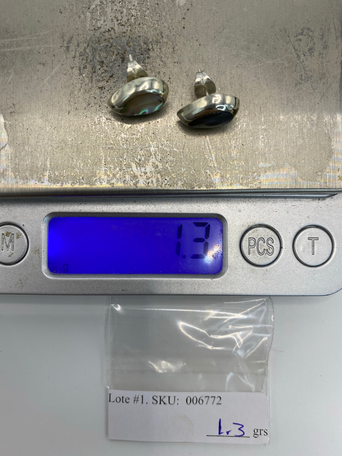 Aretes de Plata con Piedra Multicolor — Taxco 925 — foto 6