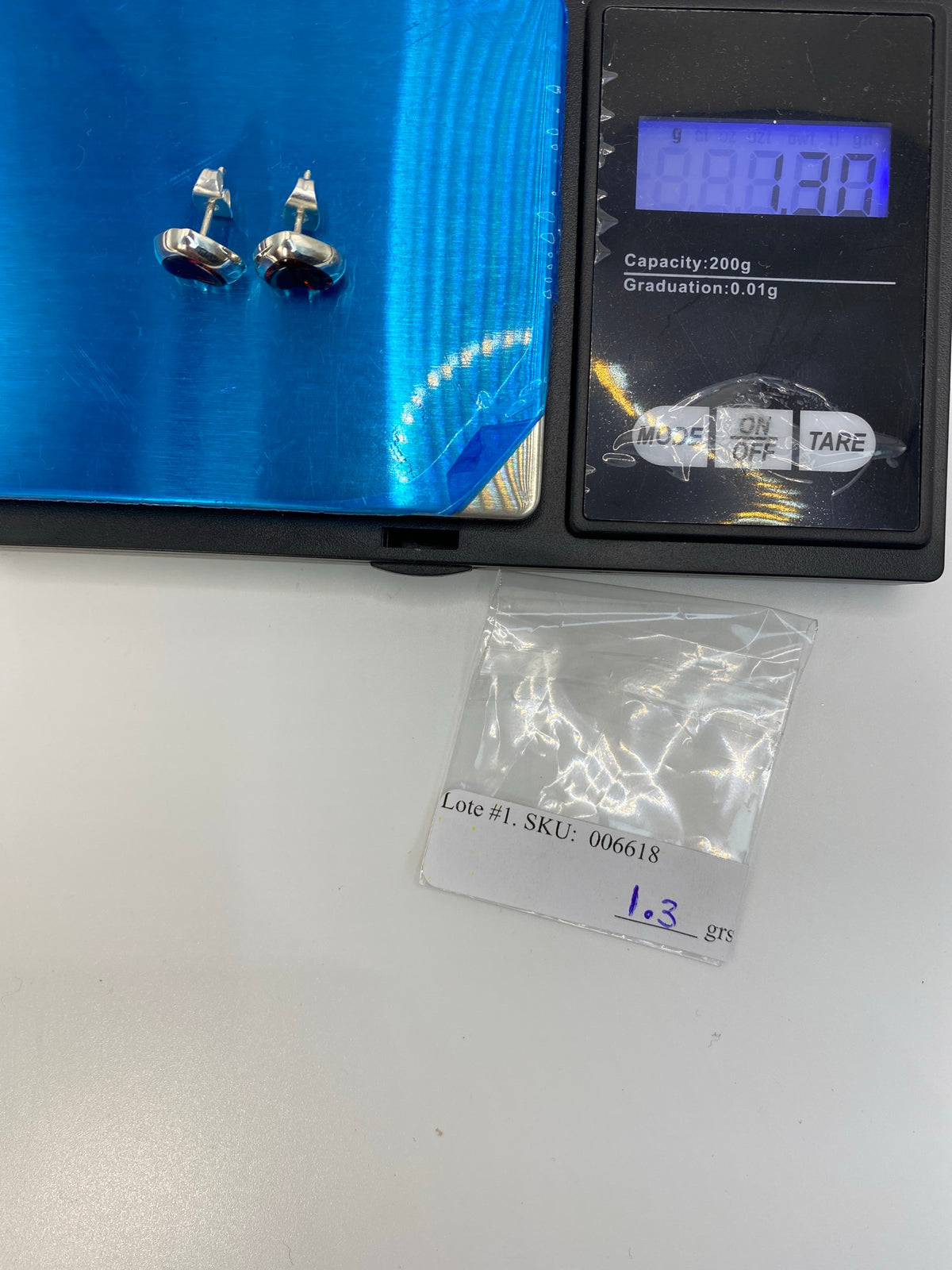 Aretes de Plata con Ópalo de Fuego Morado — Taxco 925 — foto 6