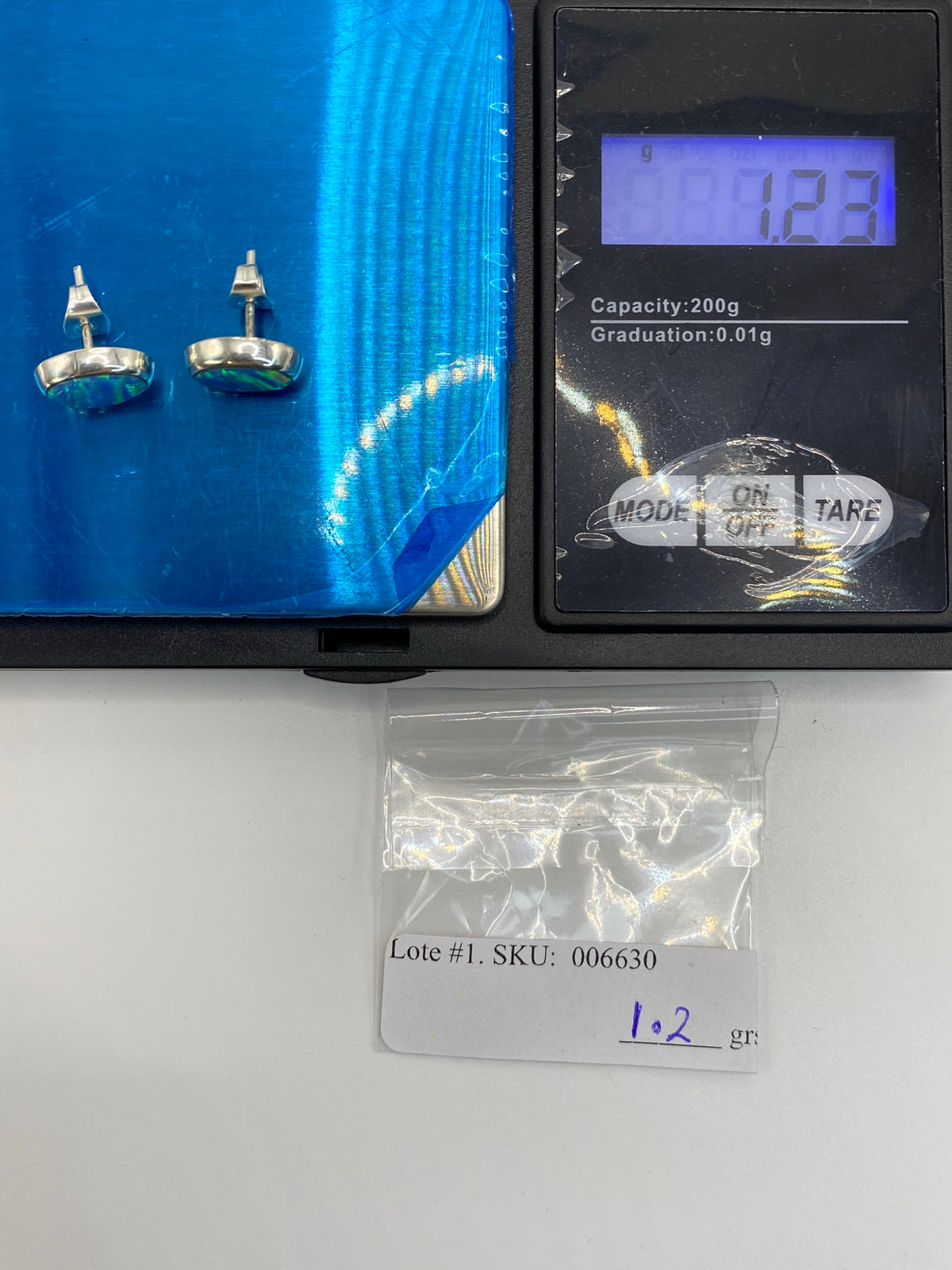 Aretes de Plata con Opalo de Fuego — Taxco 925 — foto 6