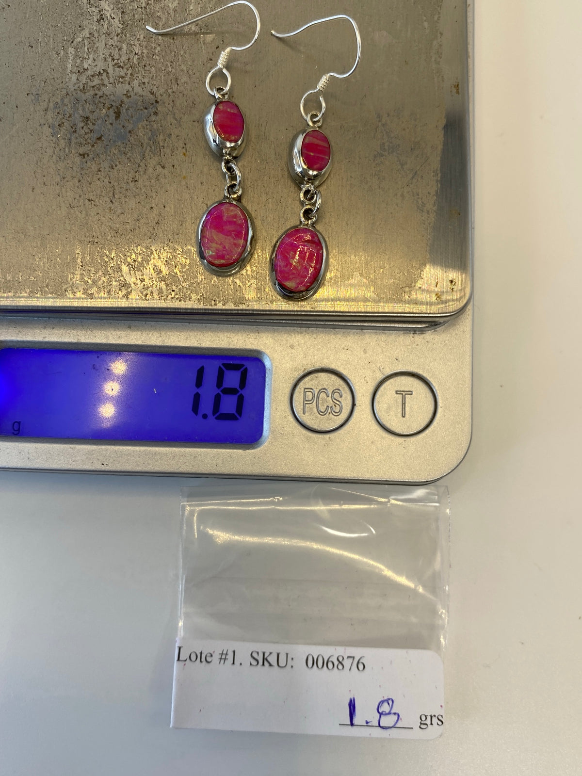 Aretes Plata Ópalo de Fuego — Engaste a Mano Taxco — foto 6