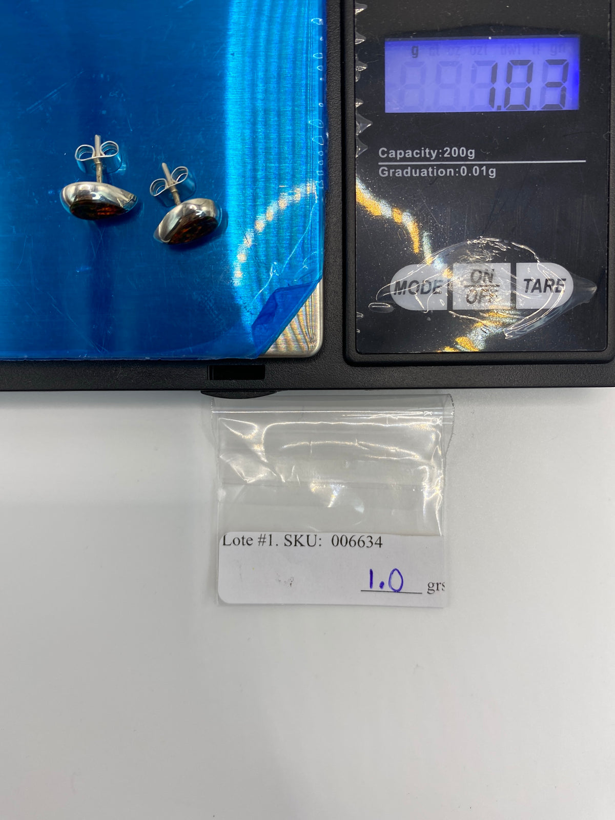 Aretes de Plata con Opalo de Fuego — Taxco 925 — foto 6
