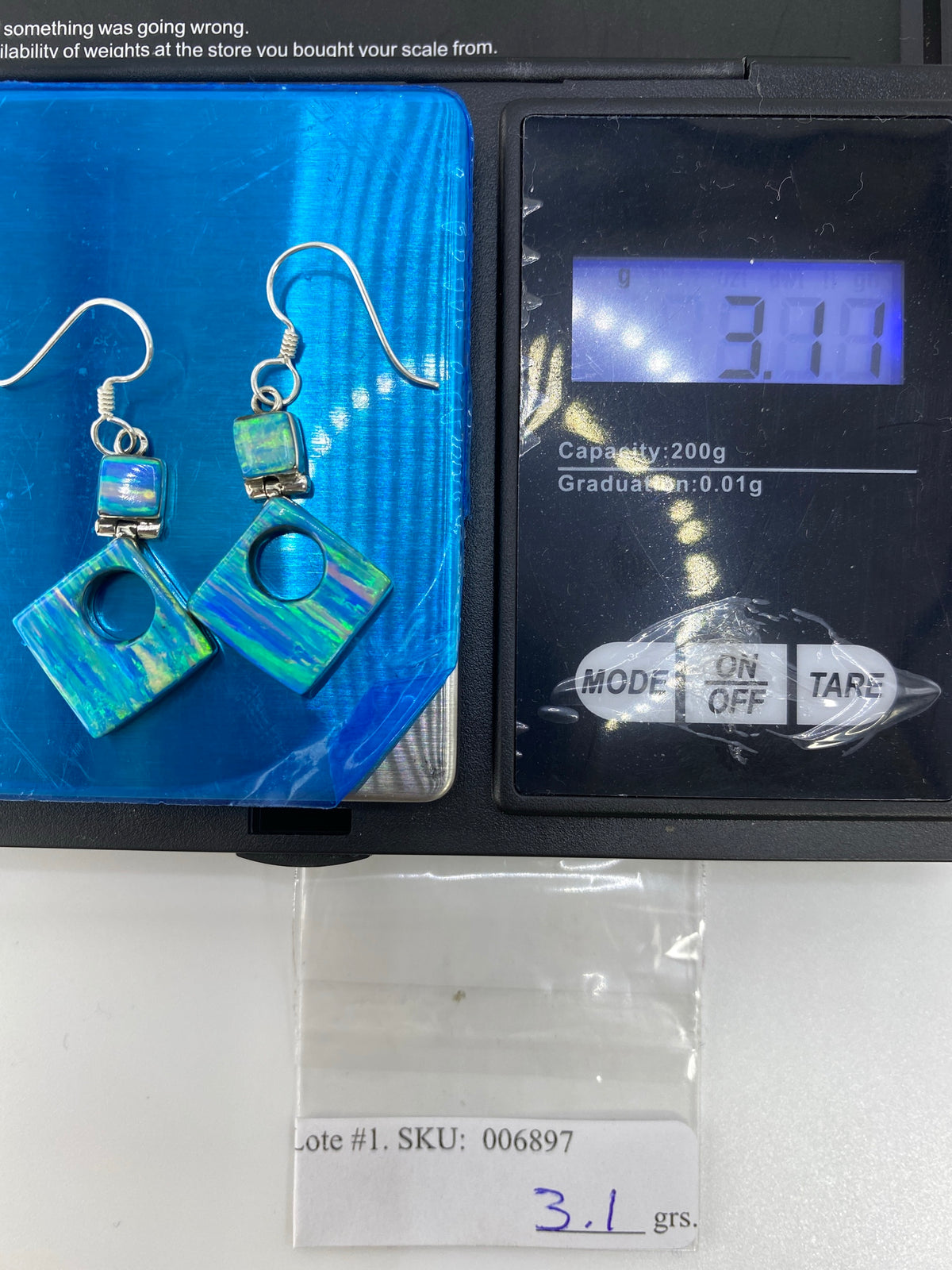 Aretes Plata 950 Ópalo de Fuego — Taxco Hecho a Medida — foto 6