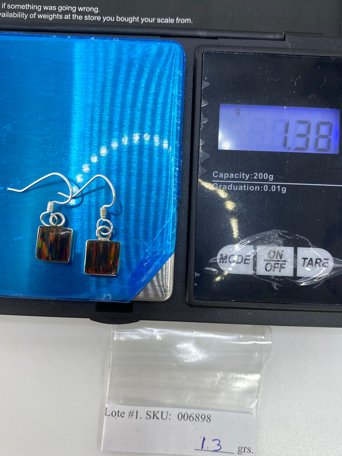 Aretes de Plata Ópalo de Fuego Multicolor — Taxco 925 — foto 6