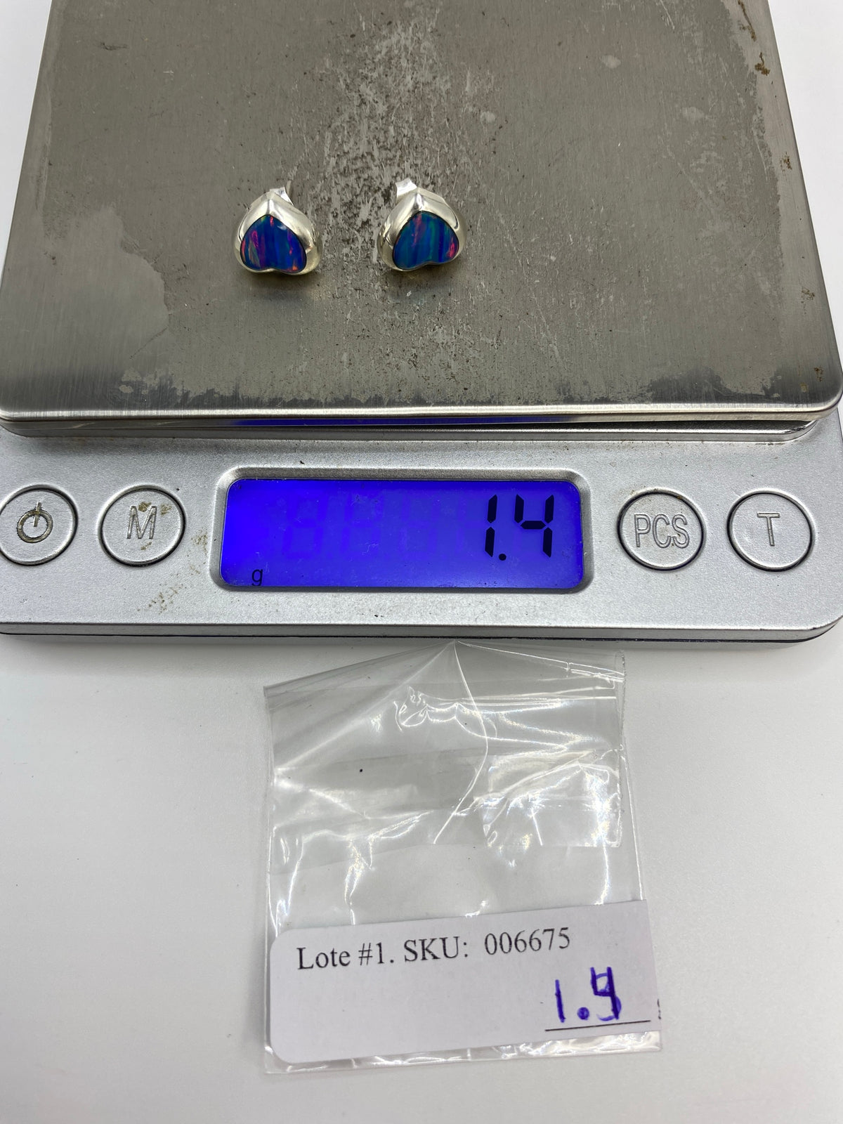Aretes de Plata con Ópalo de Fuego — Taxco 925 — foto 6
