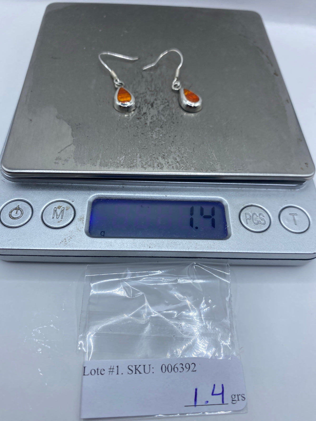 Aretes de Plata Ópalo de Fuego Naranja — Taxco 925 — foto 6